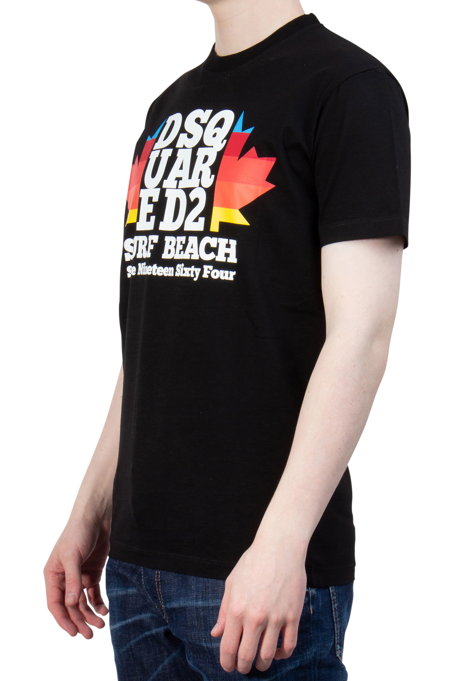 DSQUARED2 D2 Surf Beach Cotton T-Shirt DSQUARED2 D2 Surf Beach Cotton T-Shirt