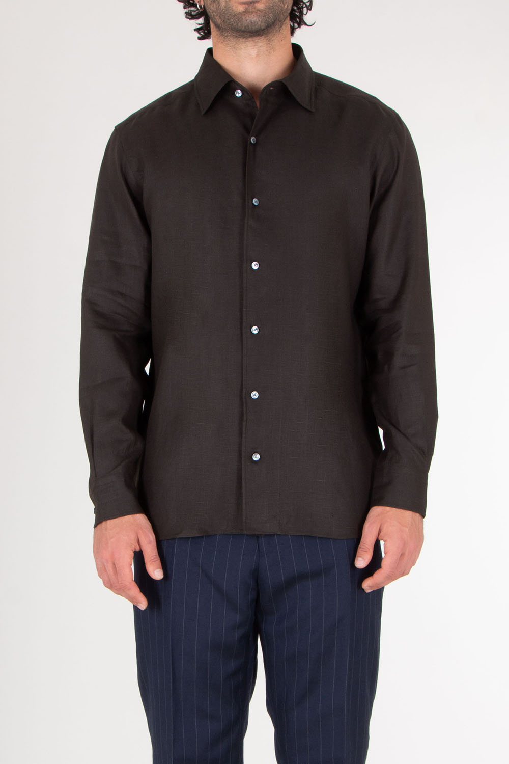 Zegna Regular Fit Oasi Lino Shirt
