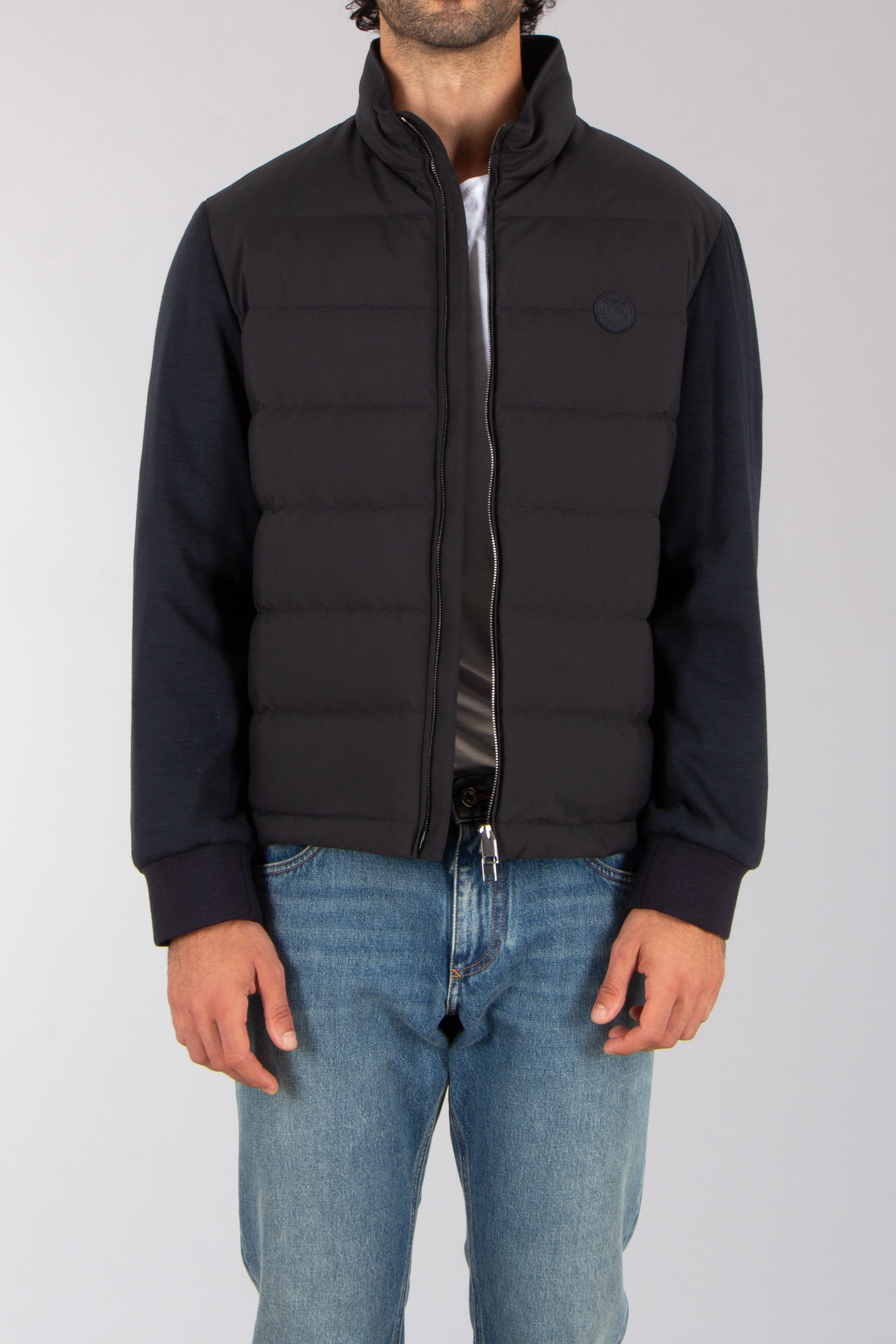 BRIONI Regular Fit Recycled Polyester Performa Golf Capsule Mix Material Down Jacket Mantel, Jacke, Weste, Kapuzenpulli, Fleece
