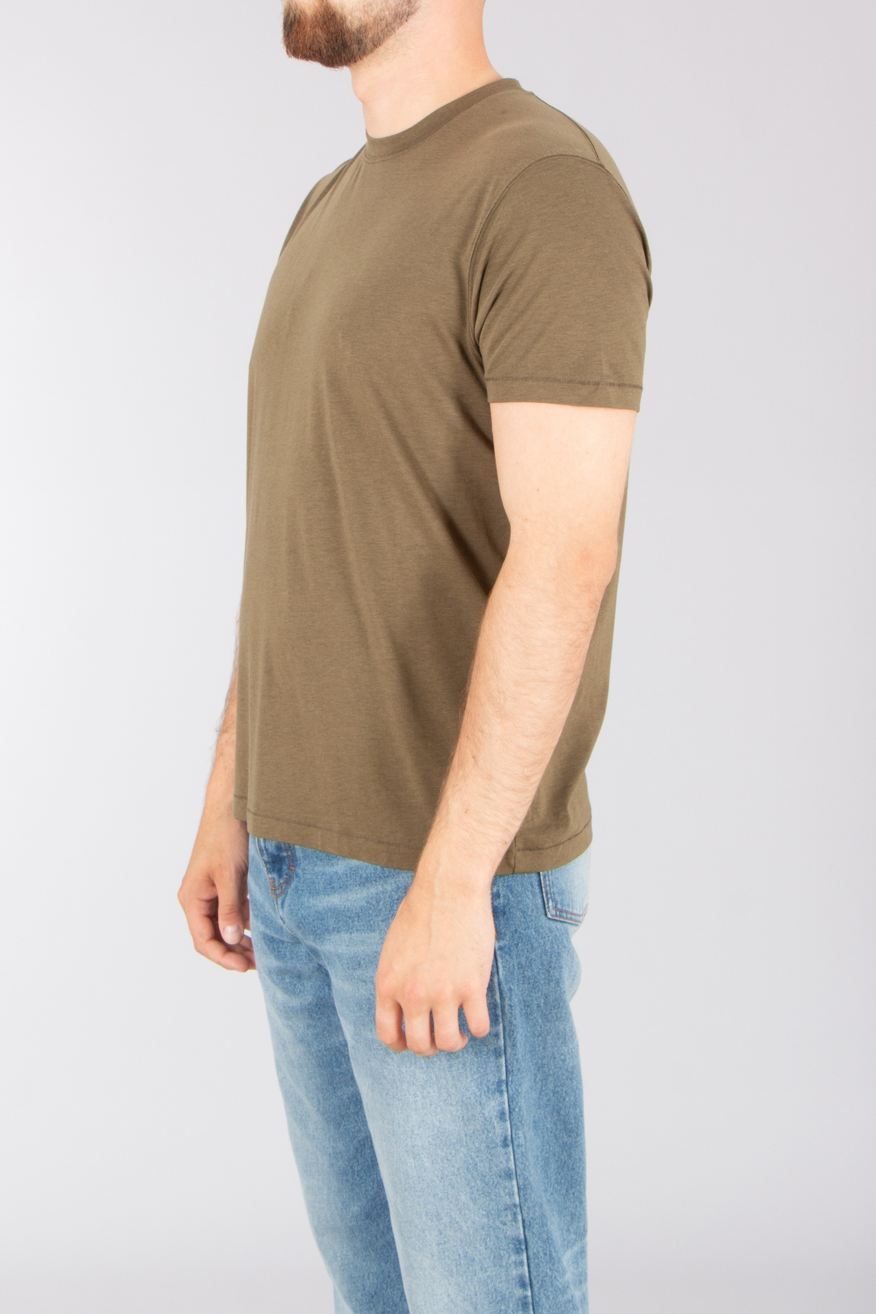 TOM FORD Regular Fit Lyocell-Cotton Jersey T-Shirt T-shirt, Ärmel, Jeans, Mann, Person