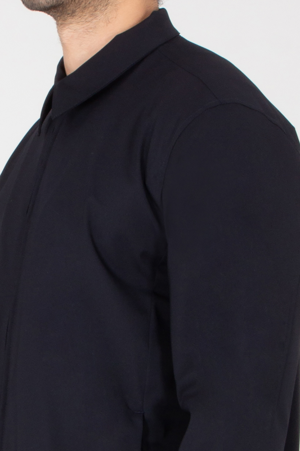 HERNO Regular Fit Lightweight Diagonal Stretch Twill Shit Jacket