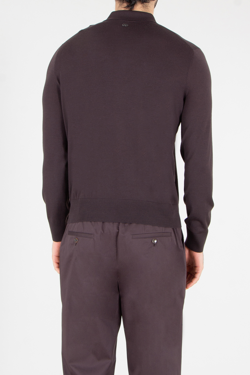 AGNONA Regular Fit Wool Knit Polo
