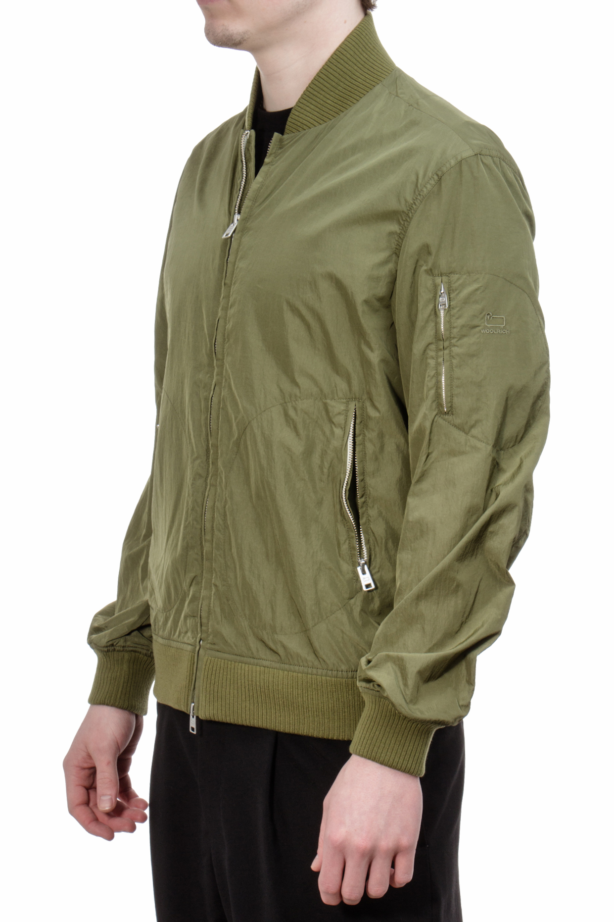 WOOLRICH Crinkle Nylon Bomber Jacket  WOOLRICH Crinkle Nylon Bomber Jacket