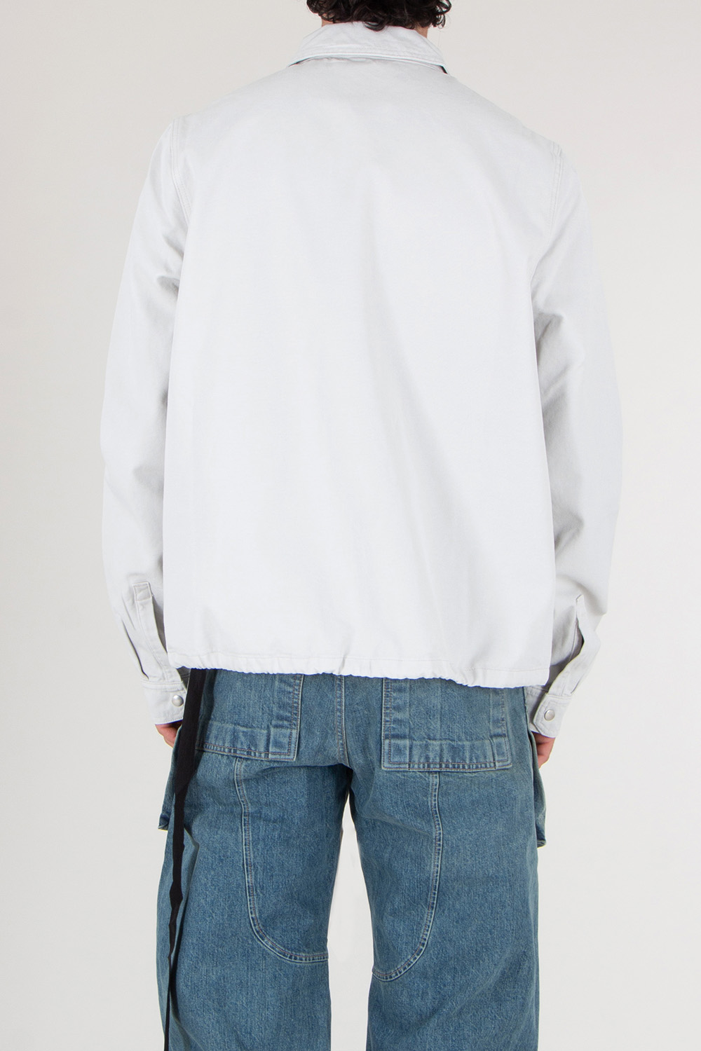 RICK OWENS DRKSHDW Zipped Jumbo Organic Cotton Canvas Shirt Jacket