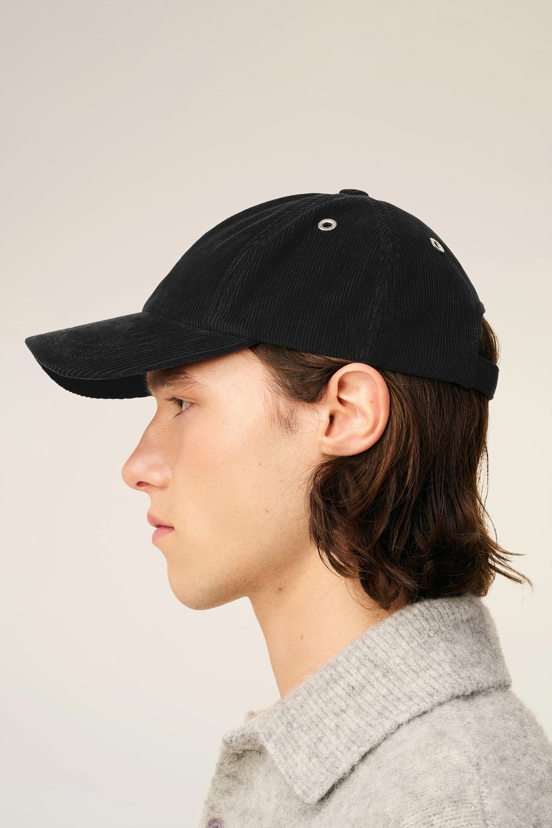 AMI PARIS Ami De Coeur Cotton Corduroy Cap AMI PARIS Ami De Coeur Cotton Corduroy Cap