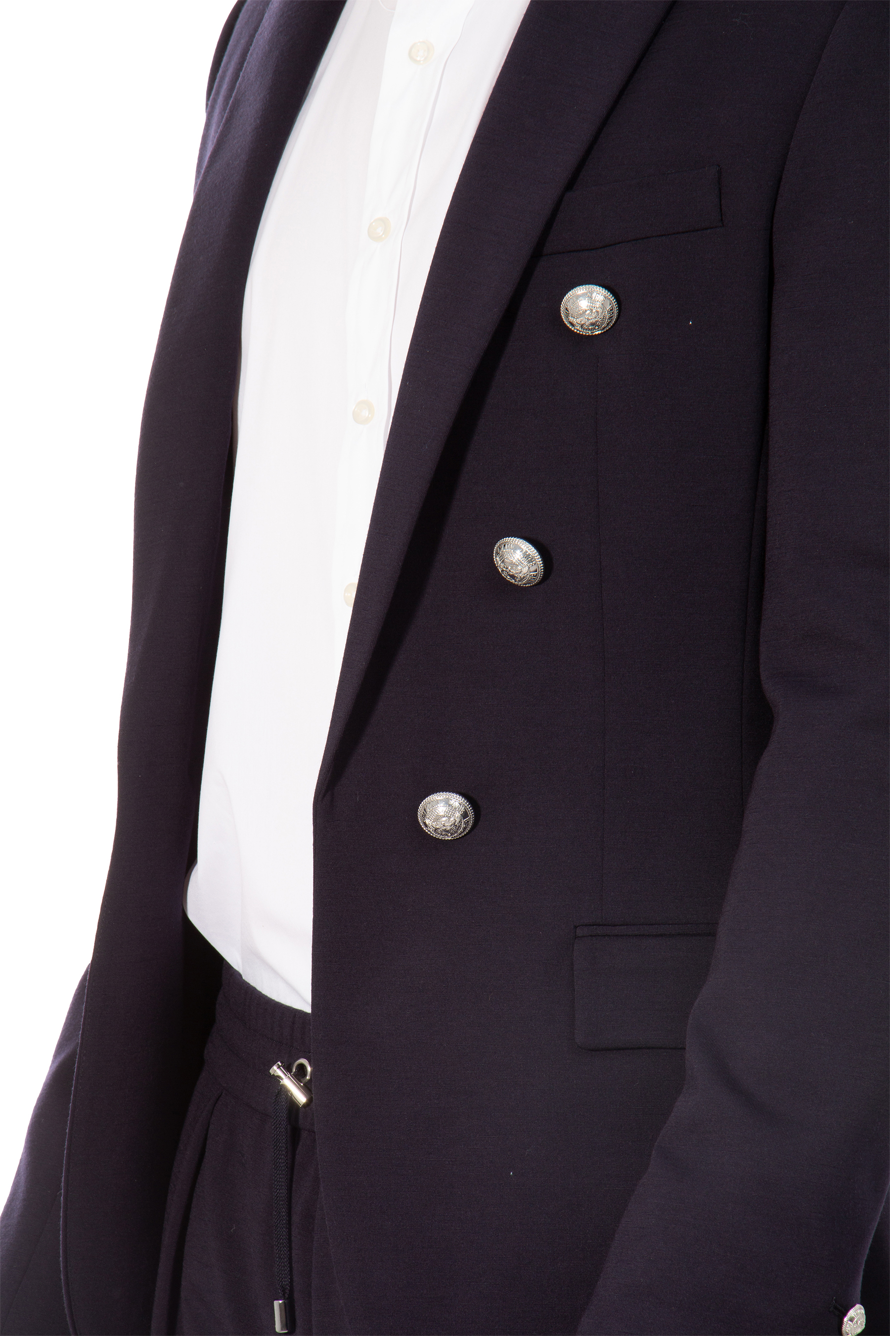 BALMAIN Double Breasted Jersey Blazer