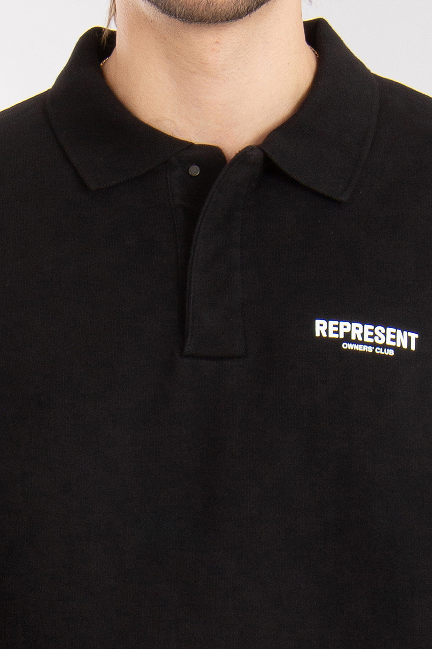 REPRESENT Owners Club Cotton Polo Sweatshirt REPRESENT Owners Club Cotton Polo Sweatshirt