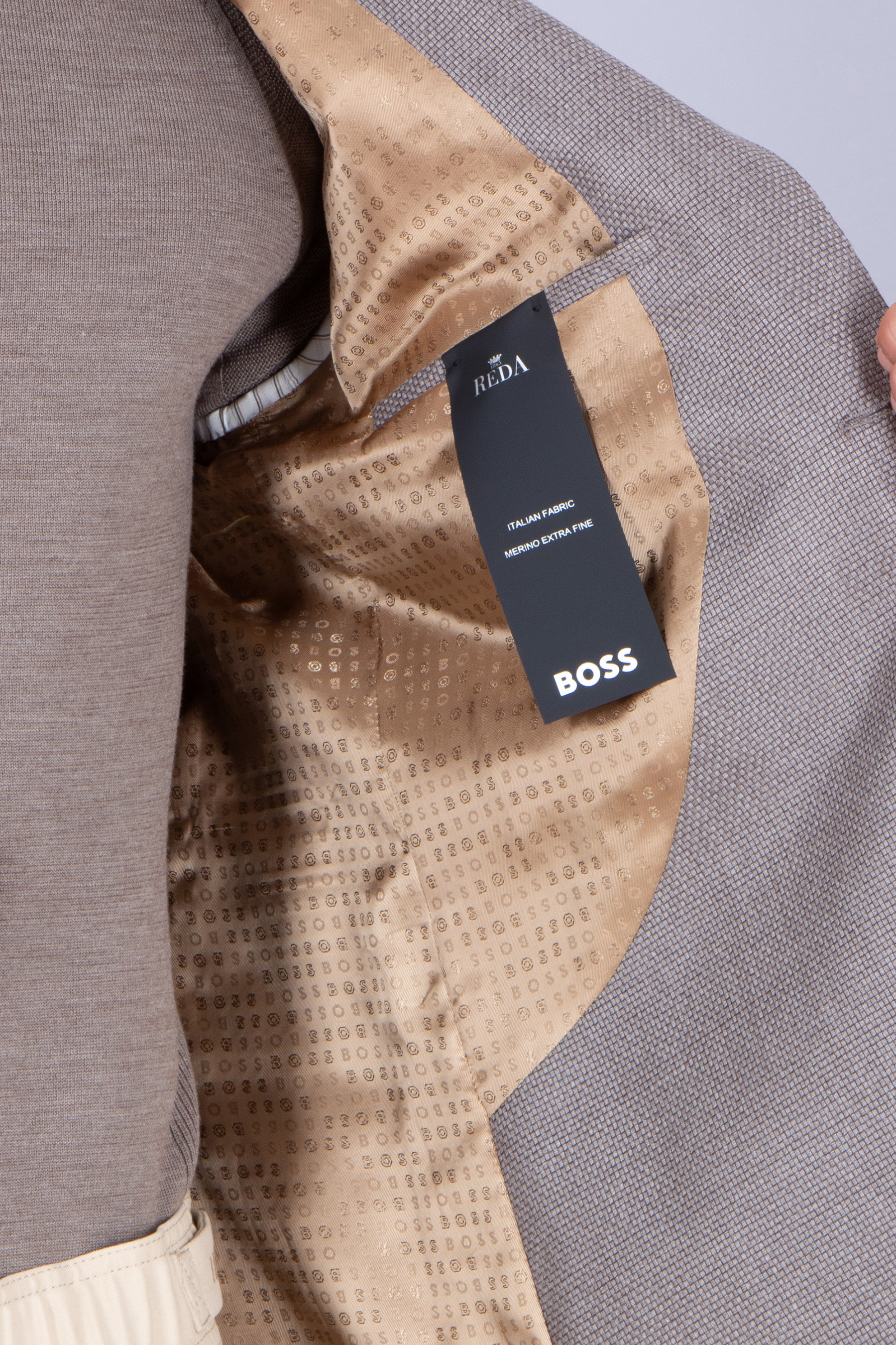BOSS Regular Fit Patterned Extra Fine Virgin Wool Jacket H-Janson Formelle Kleidung, Krawatte, Hemd, Langarm, Hosen