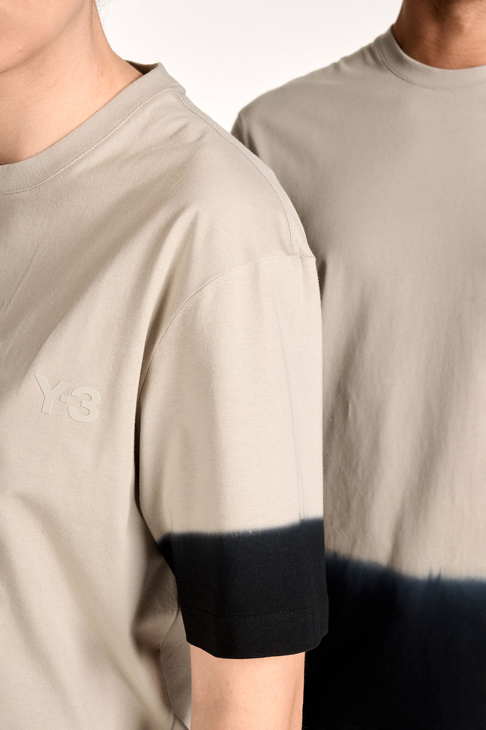 Y-3 Regular Fit Dip Effect Cotton Jersey T-Shirt