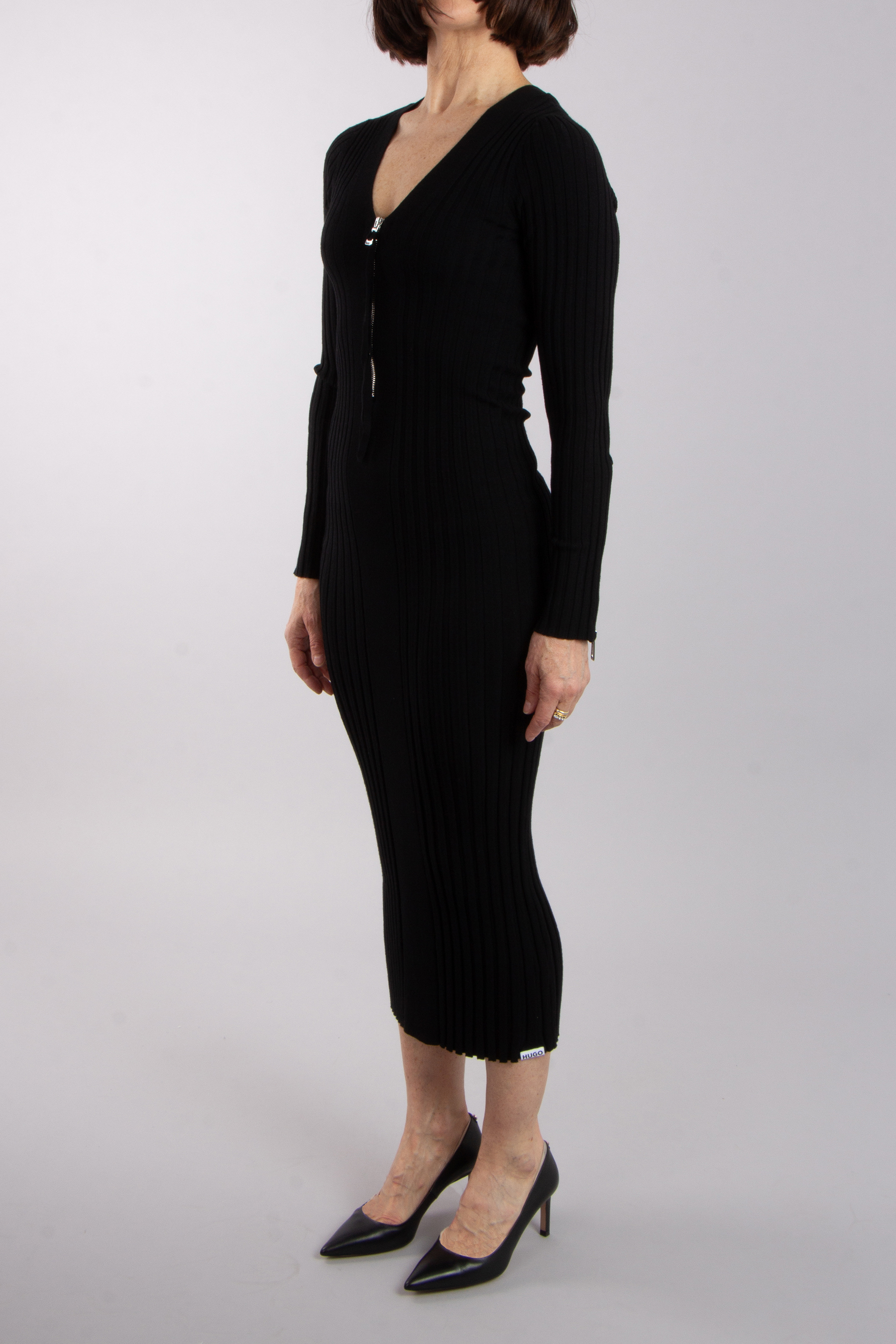 HUGO Slim Fit Rib Knit Dress Slevett HUGO Slim Fit Rib Knit Dress Slevett