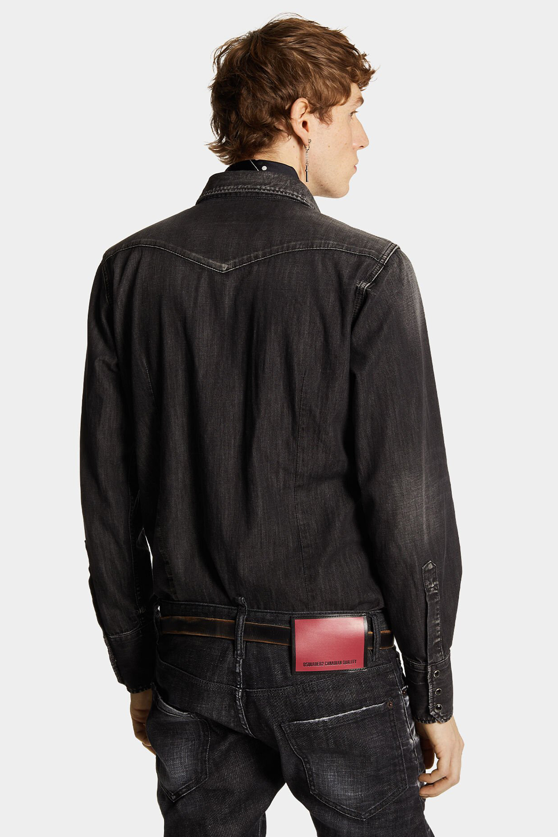 DSQUARED2 Cotton Denim Classic Western Shirt DSQUARED2 Cotton Denim Classic Western Shirt