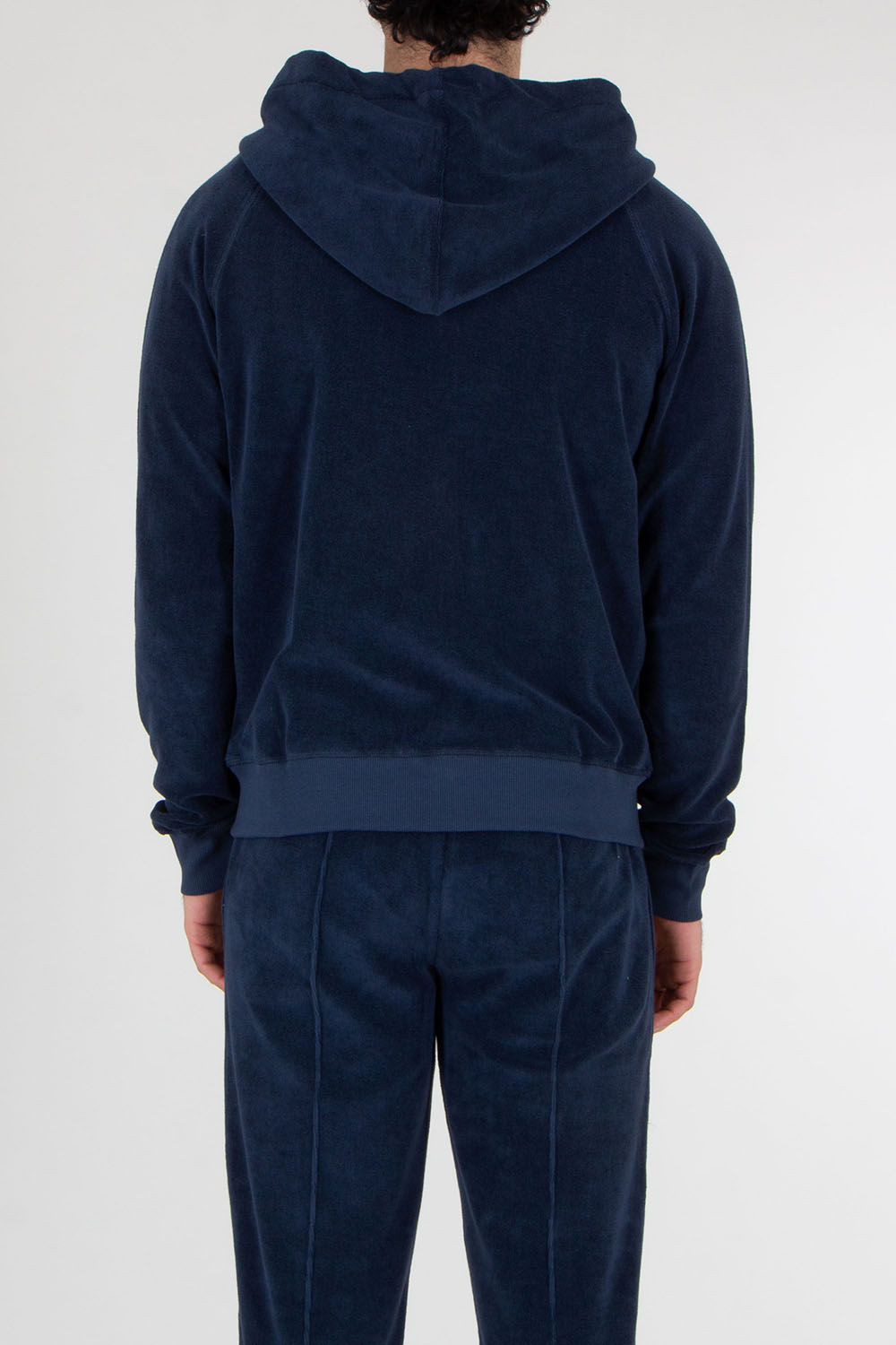AURÉLIEN Cotton Blend Terry Zip-Hoodie 