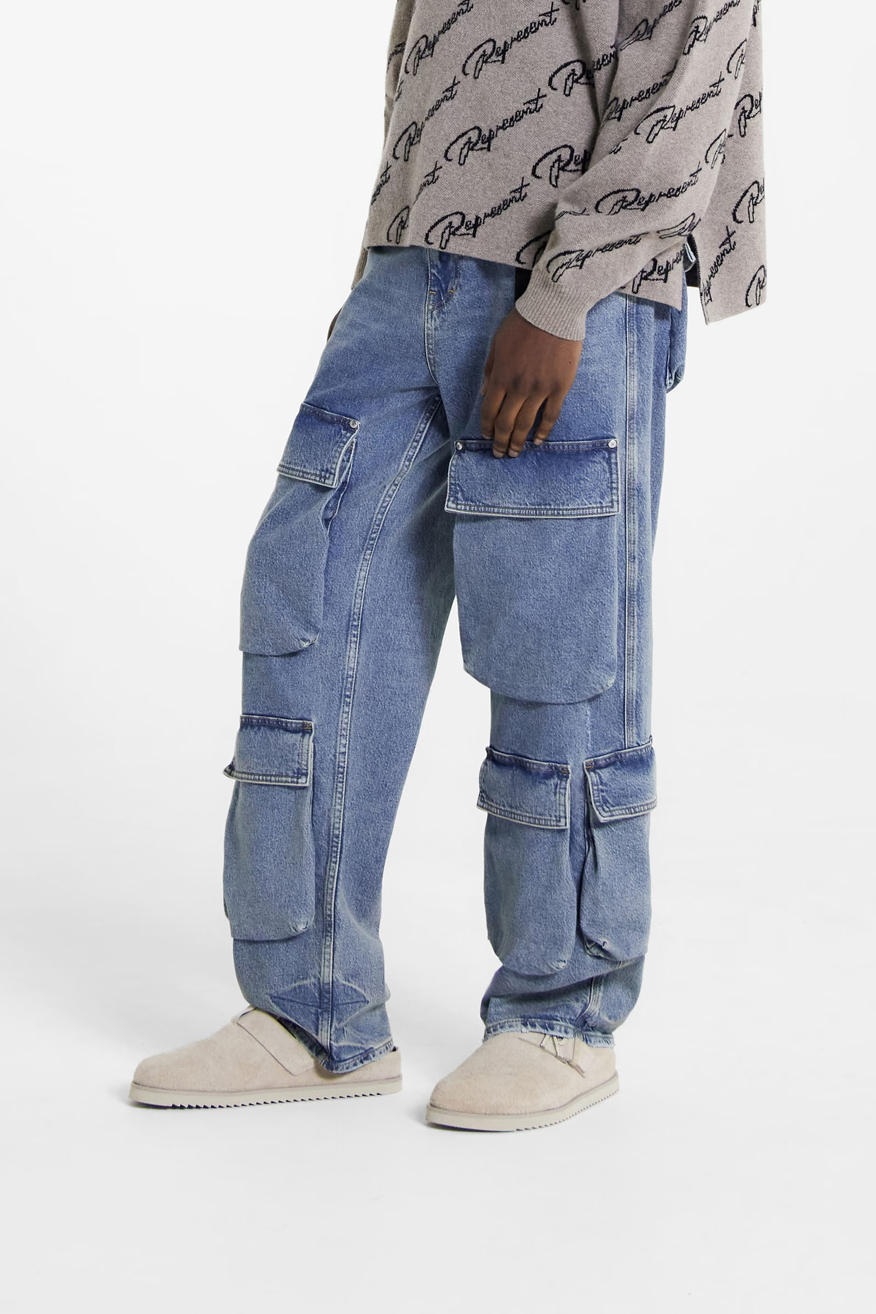 REPRESENT Cotton Jeans R3Ca Cargo Denim REPRESENT Cotton Jeans R3Ca Cargo Denim