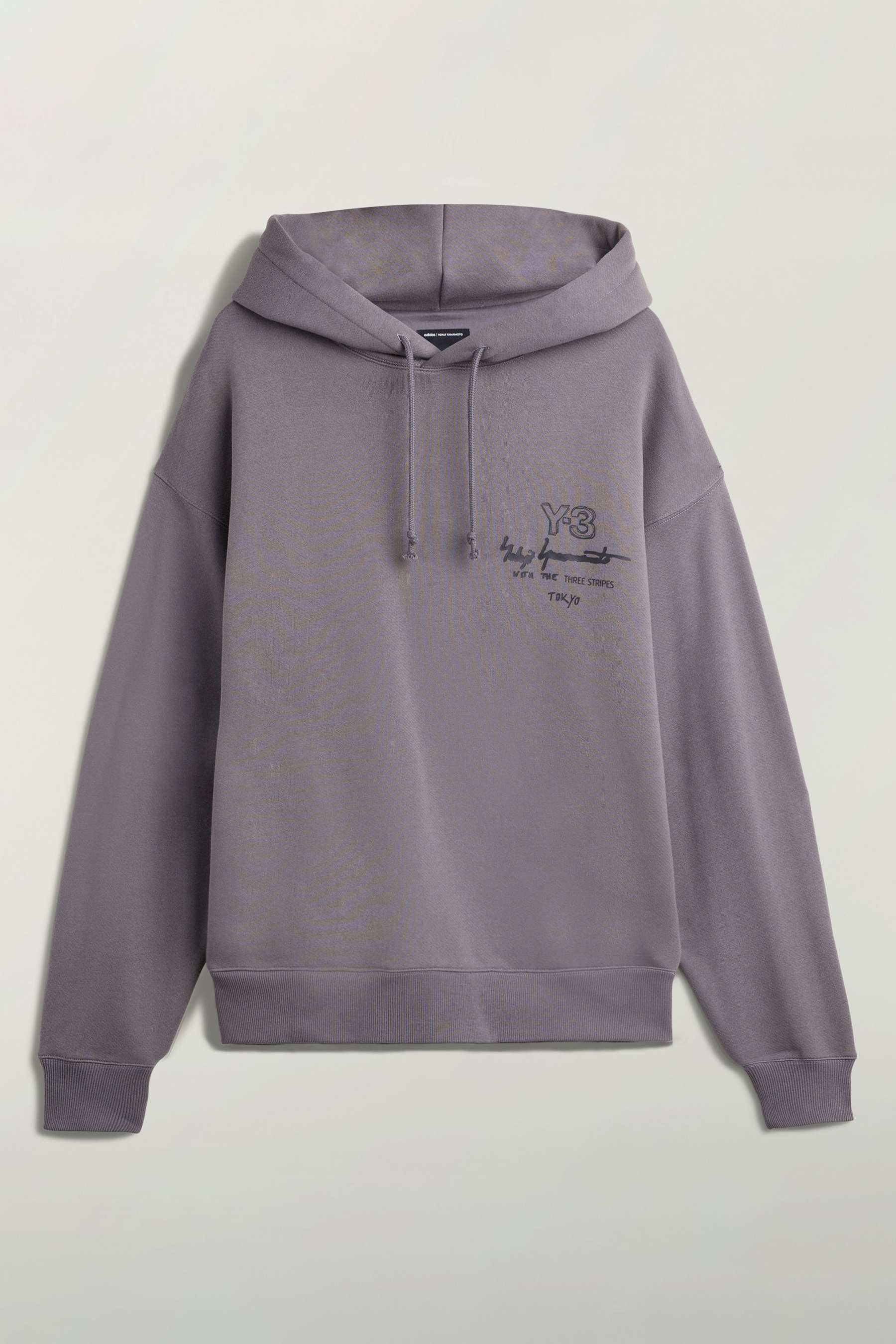 Y-3 Loose Fit Graphic Print Cotton French Terry Hoodie Strickwaren, Pullover, Sweatshirt, Kapuzenpulli, Kapuze