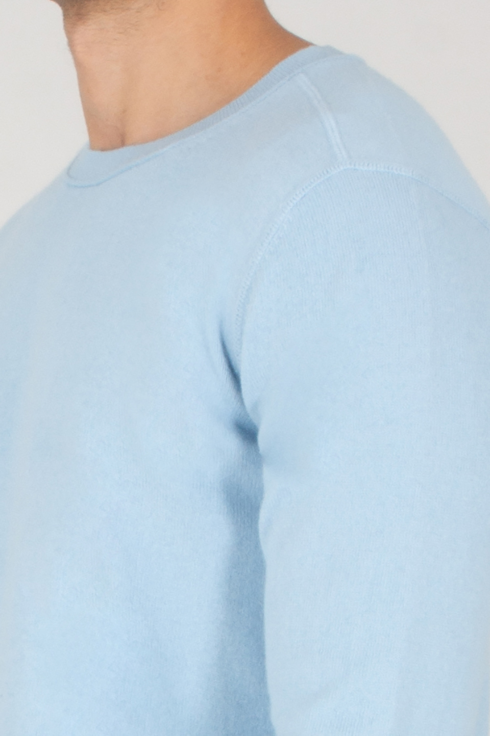 ALLUDE Regular Fit Cotton-Cashmere Blend Crew Neck Sweater