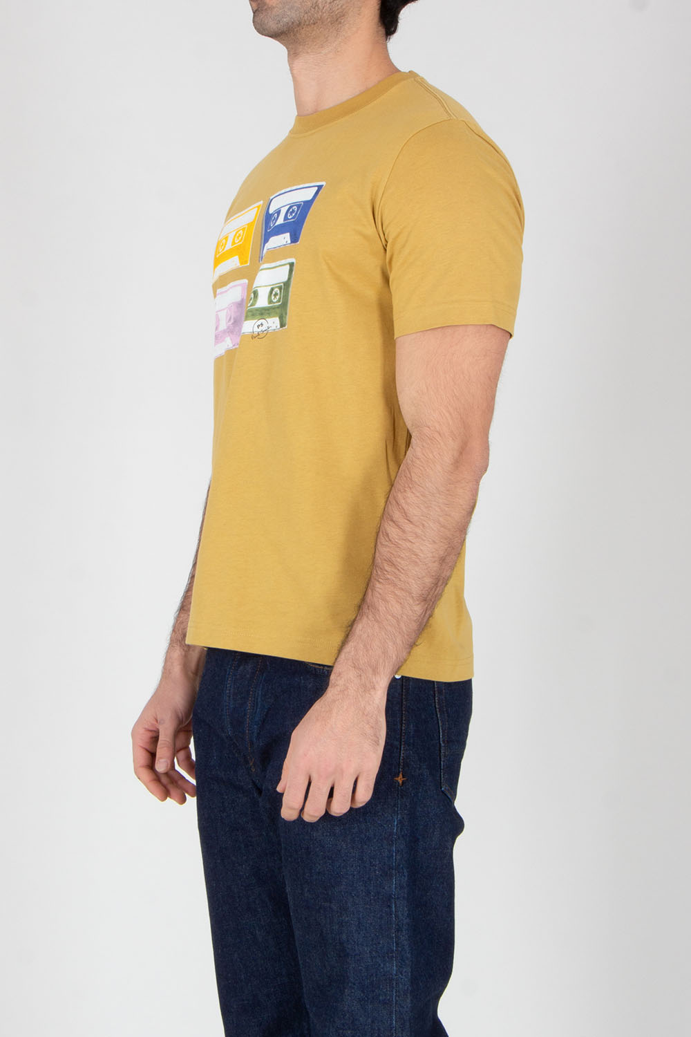 PAUL SMITH Regular Fit Tapes Print Organically Grown Cotton Jersey T-Shirt