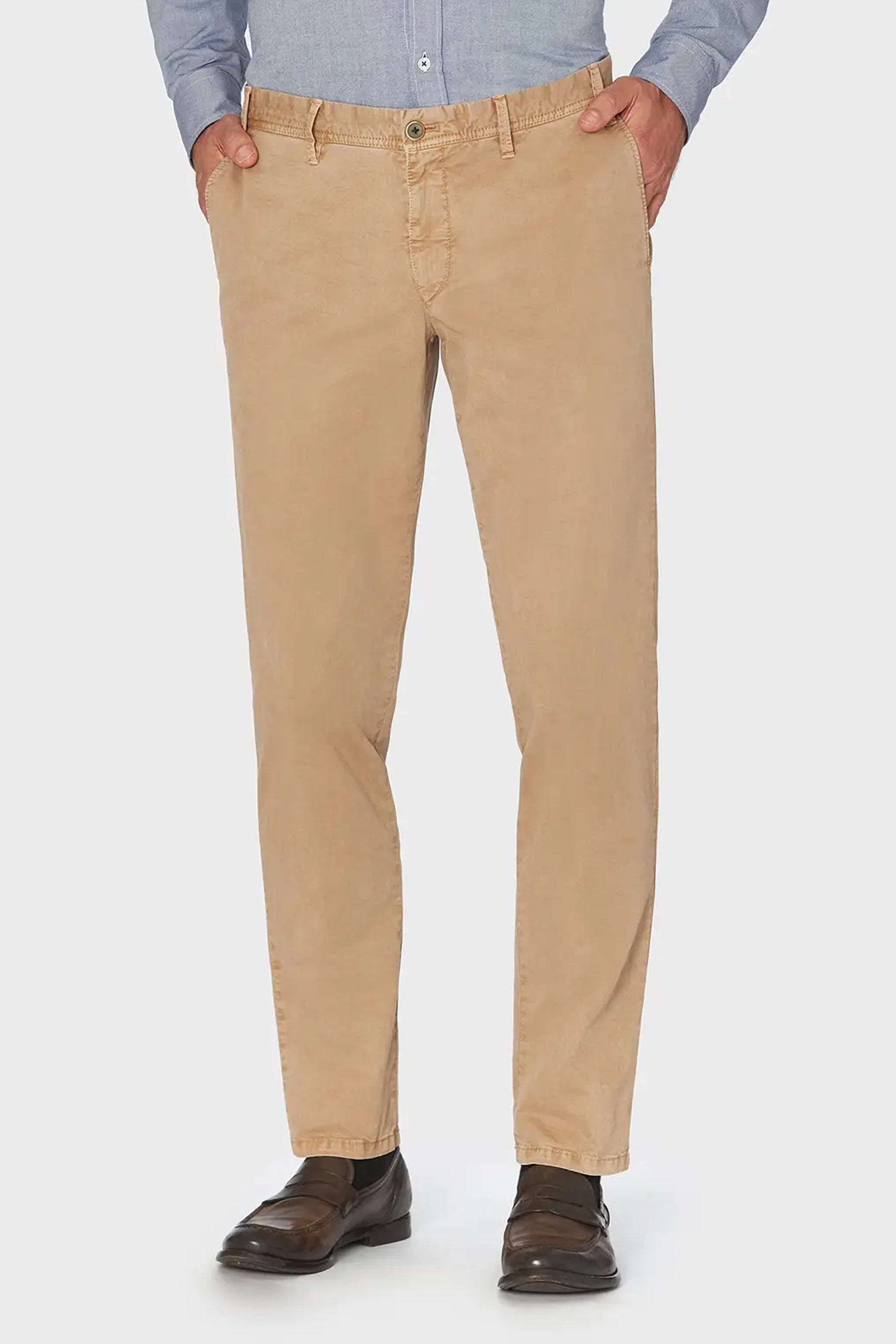 HILTL Modern Slim Fit Cotton Stretch Chino Pants