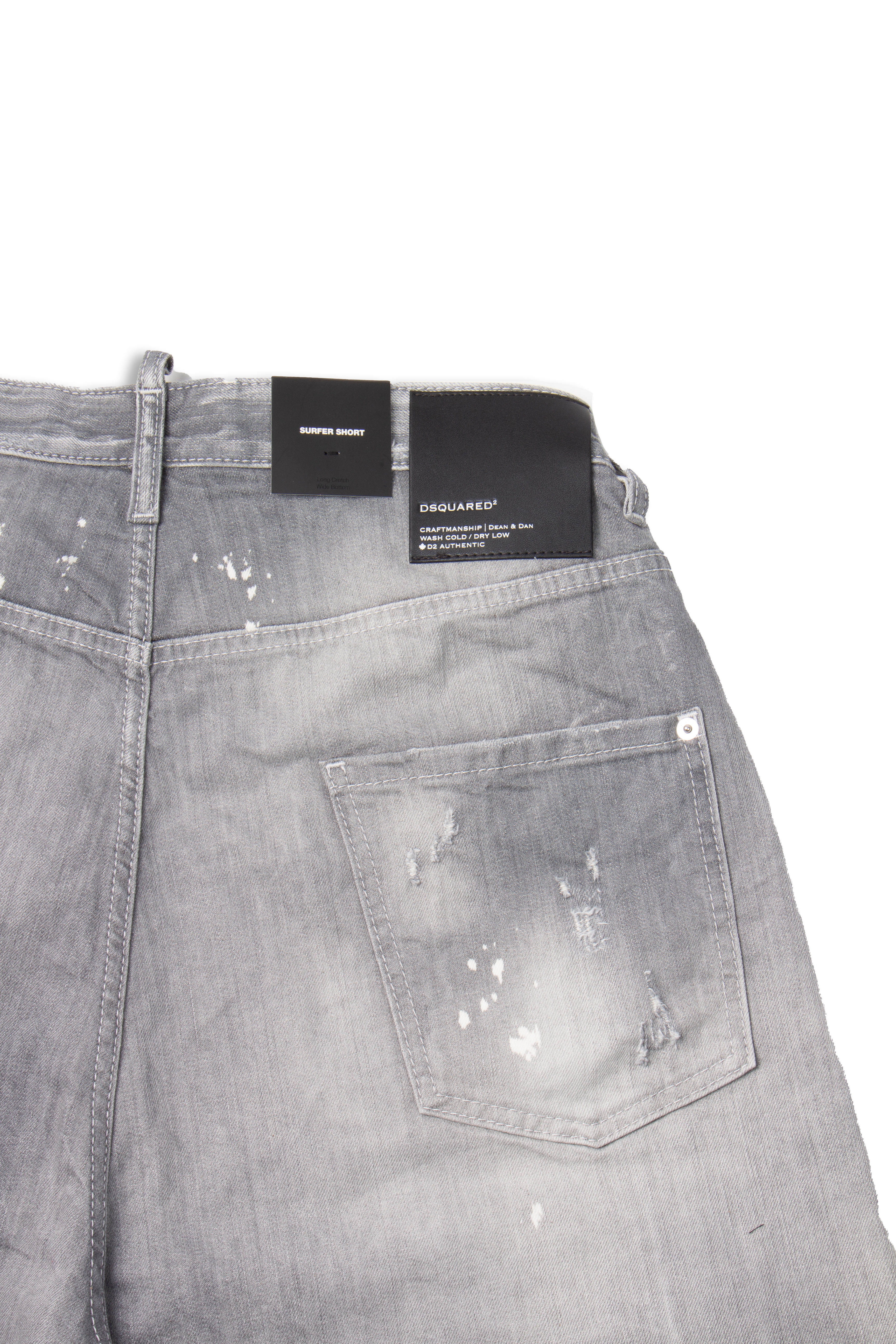 DSQUARED2 Cotton Denim Surfer Shorts