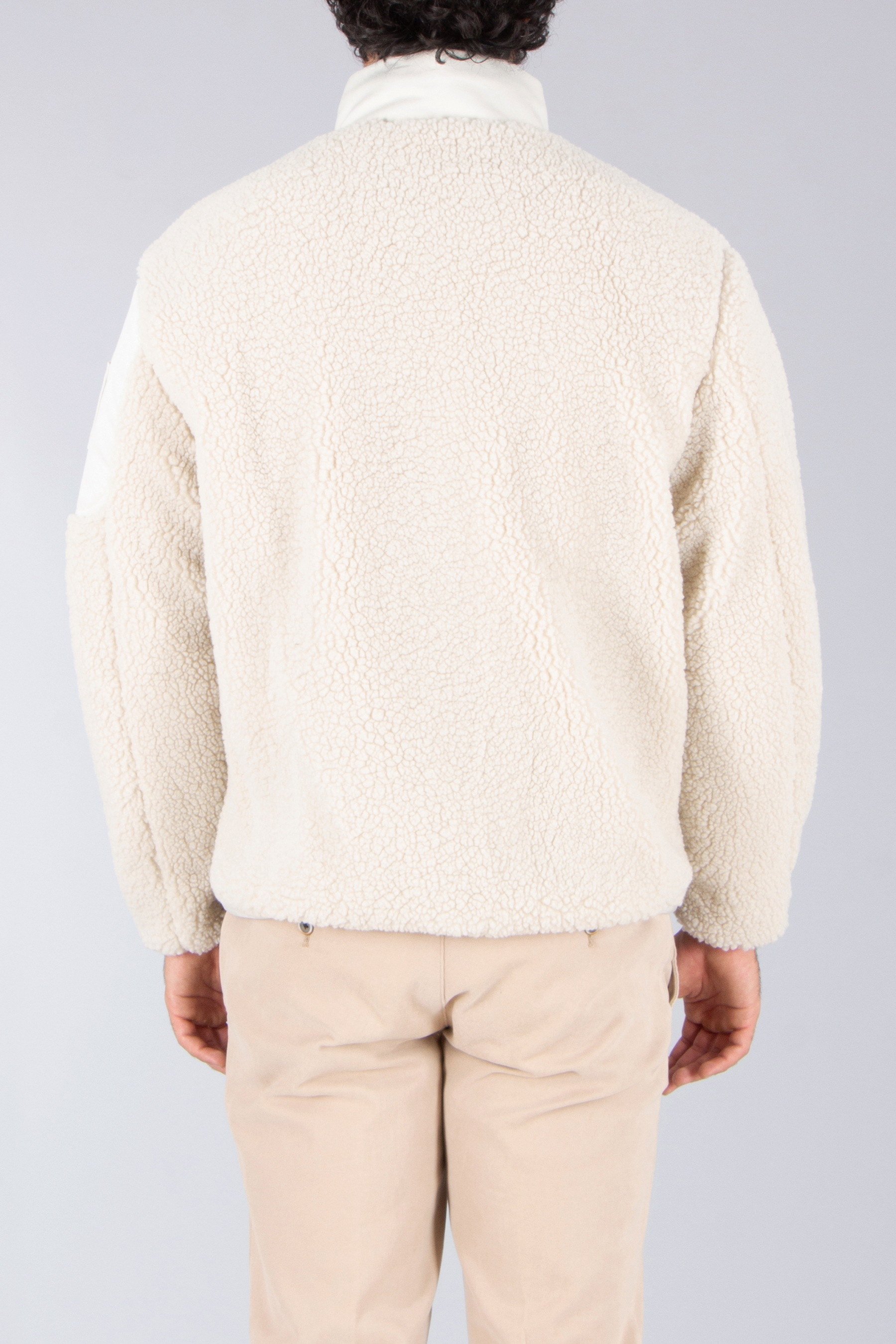 MOOSE KNUCKLES Relaxed Fit Recycled Poly-Sherpa Fleece Jacket Saglek Bekleidung, Strickwaren, Pullover, Mantel