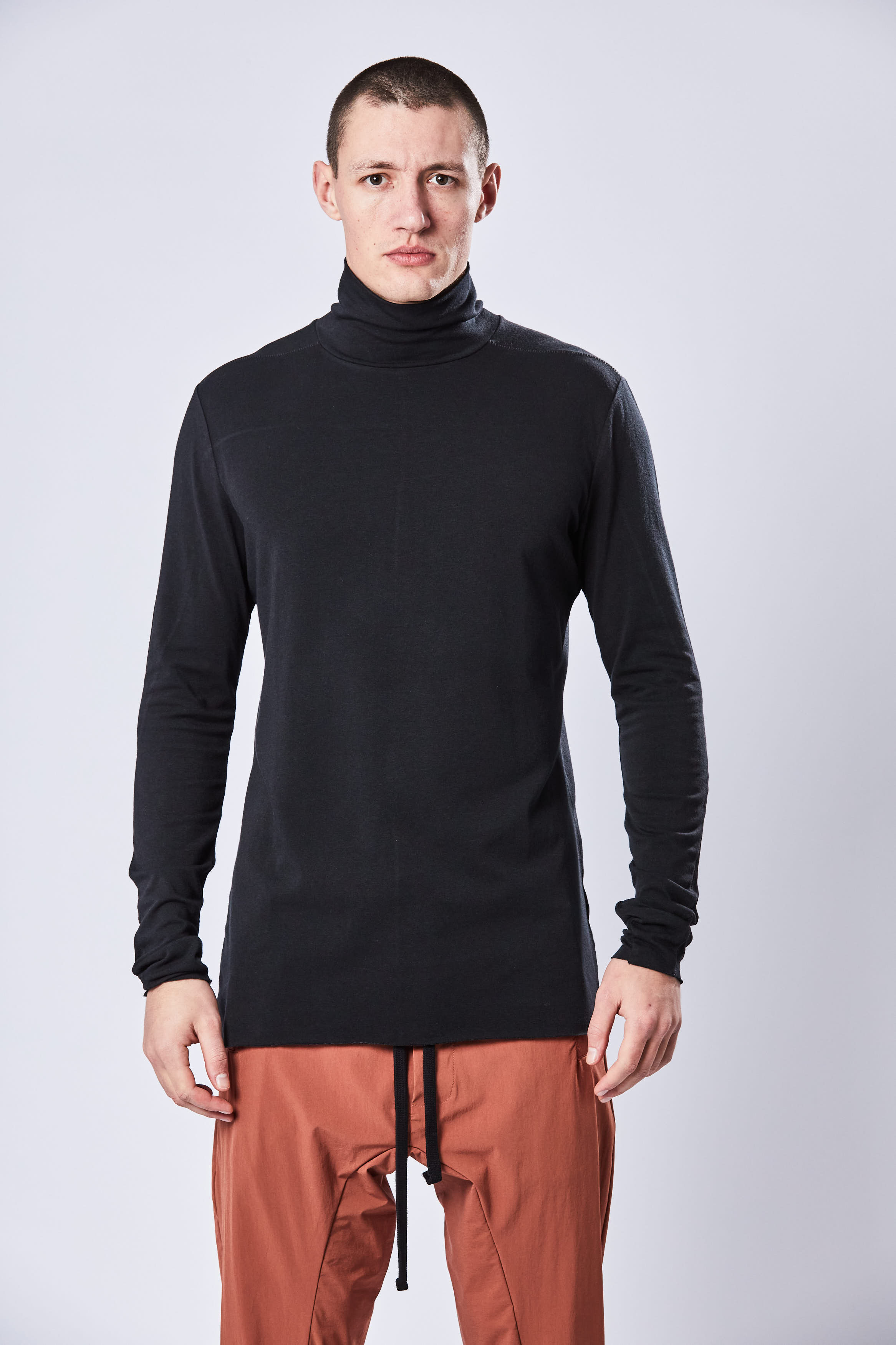 THOM KROM Cotton Modal Jersey Turtleneck Long Sleeve T-Shirt THOM KROM Cotton Modal Jersey Turtleneck Long Sleeve T-Shirt