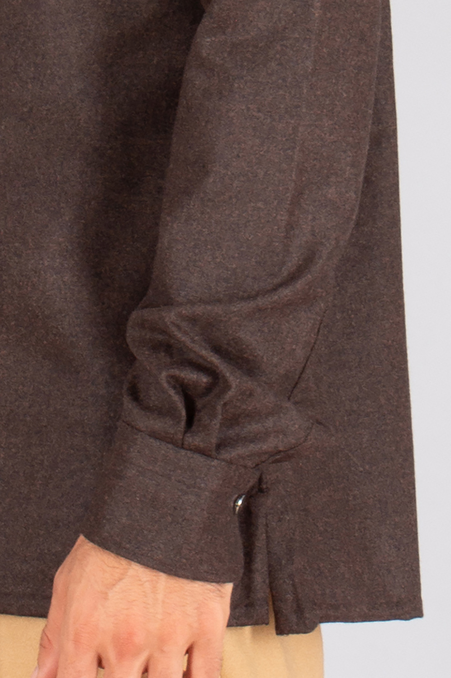 KITON Regular Fit Wool Blend Stretch Flannel Shirt Nerano Langarm, Mantel, Blazer, Jacke, Hosen