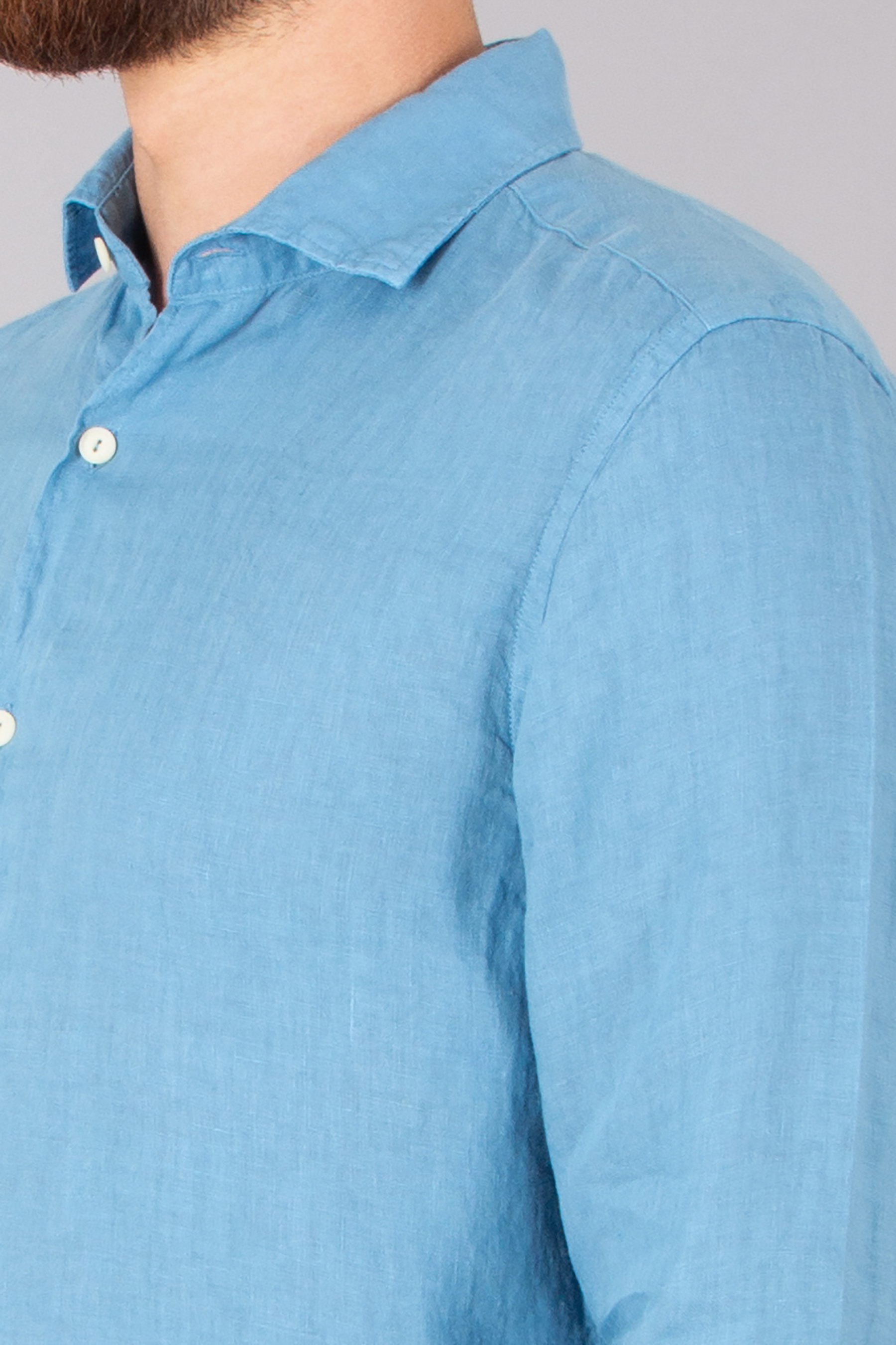 MC 2 SAINT BARTH Regular Fit Linen Shirt Pamplona