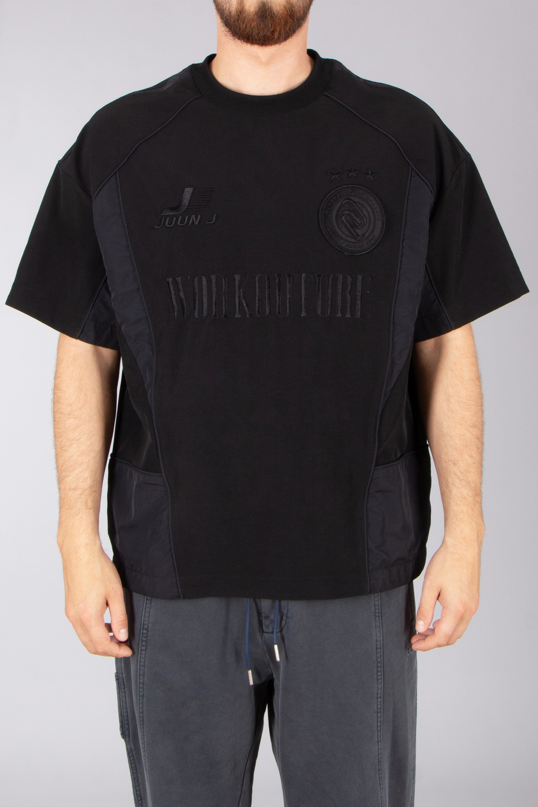 JUUN.J Oversized Nylon Blend Football Jersey