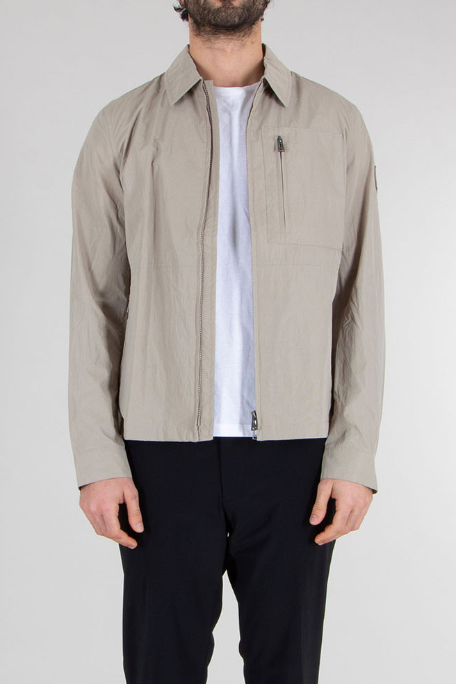 BELSTAFF Regular Fit Recycled Alpha Nylon Gabardine Overshirt Grid