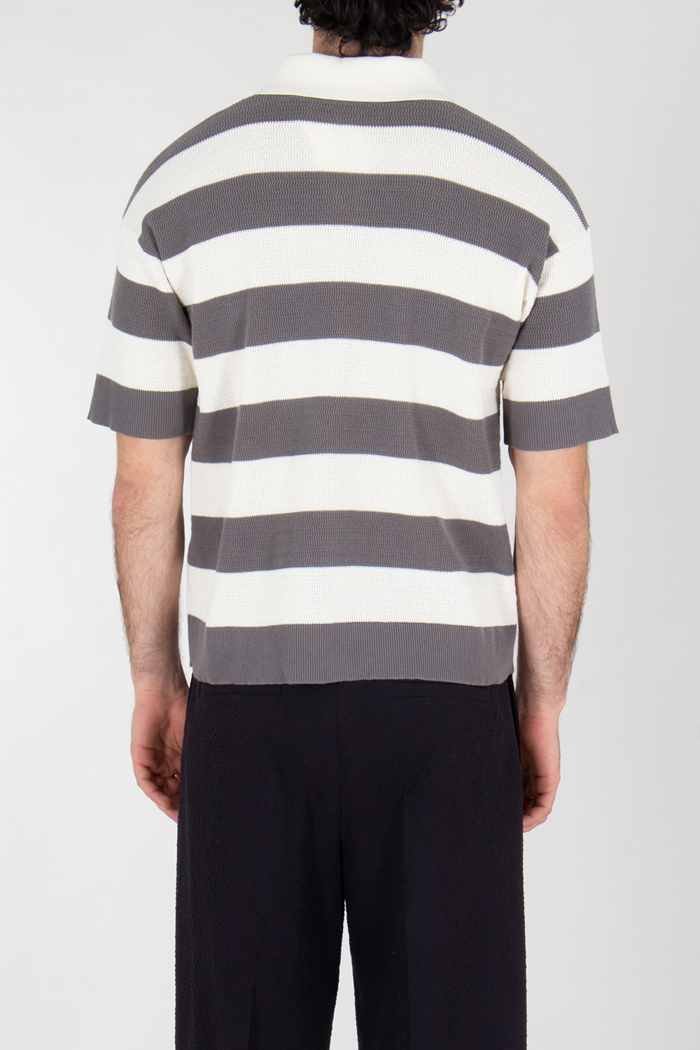 AMI PARIS Knitted Cotton Polo Shirt Ami De Coeur 