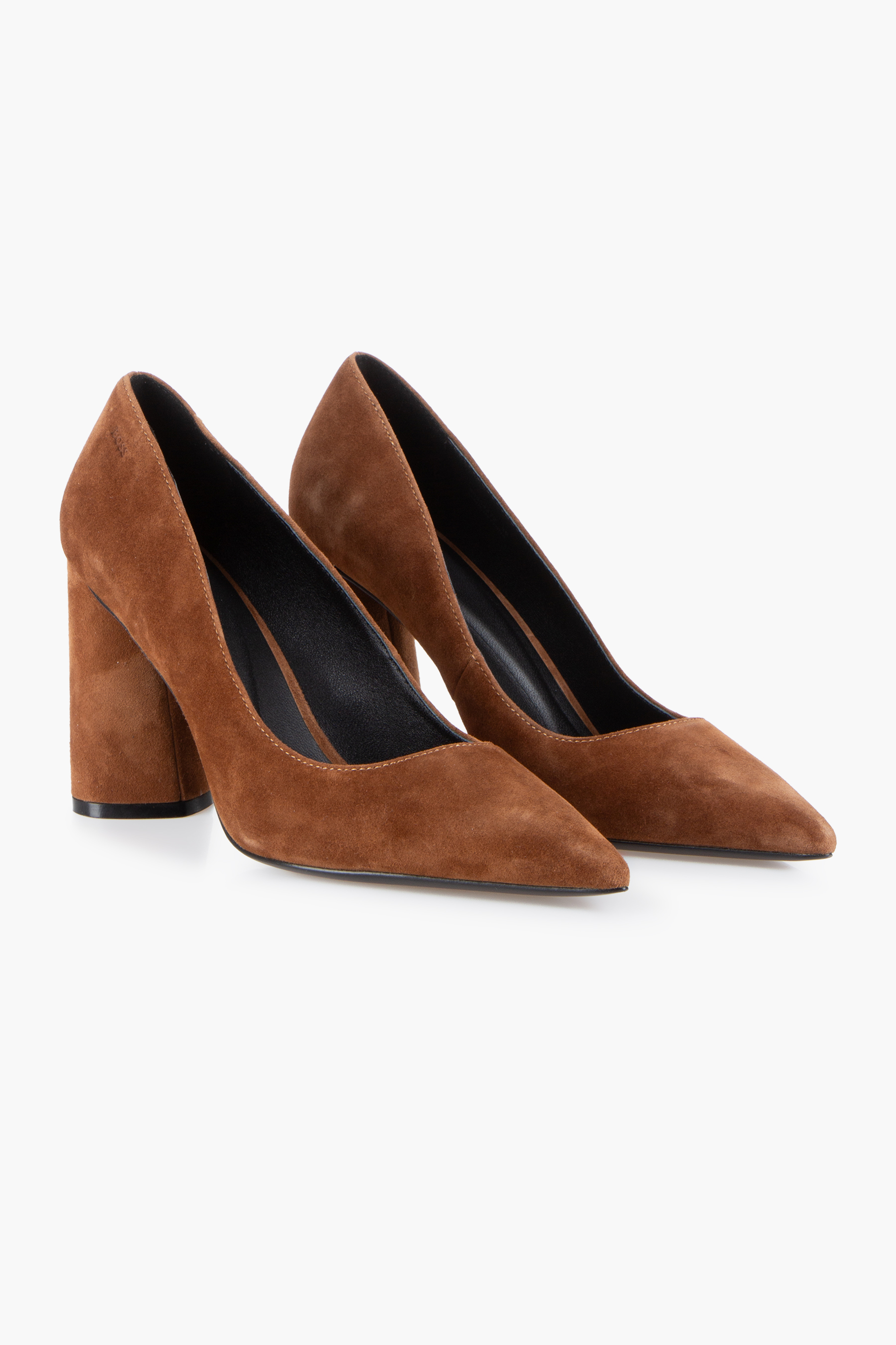 BOSS Block Heel Suede Leather Pumps Gracey