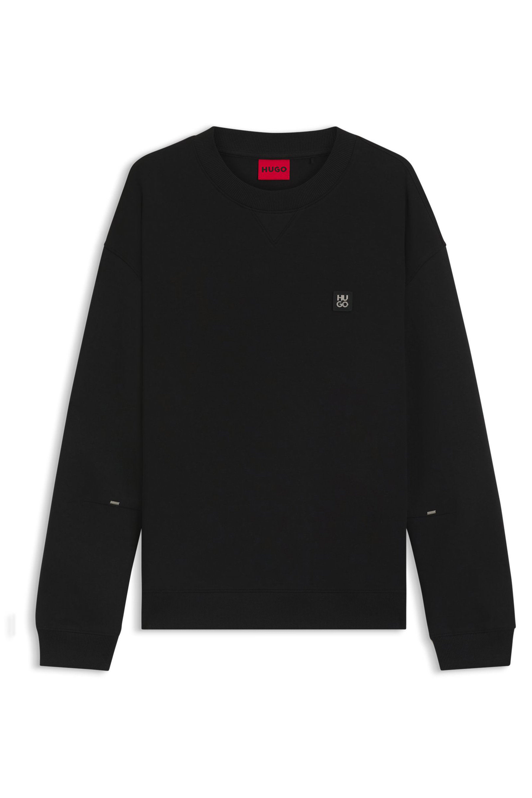 HUGO Relaxed Fit Interlock Cotton Blend Sweatshirt Dargencrew Langarm, Ärmel, Pullover, Sweatshirt, Mantel