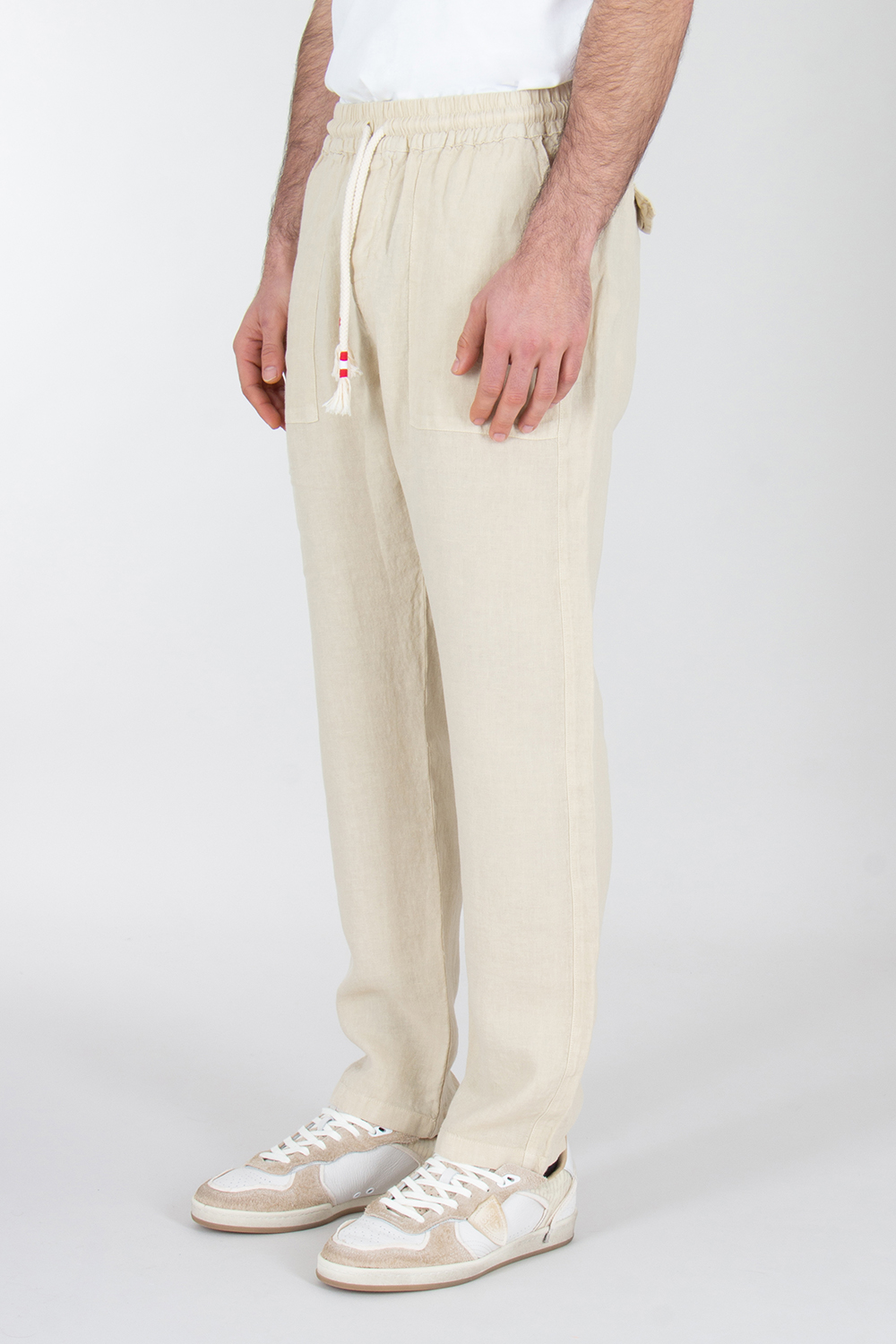 MC 2 SAINT BARTH Comfort Fit Linen Pants Calais