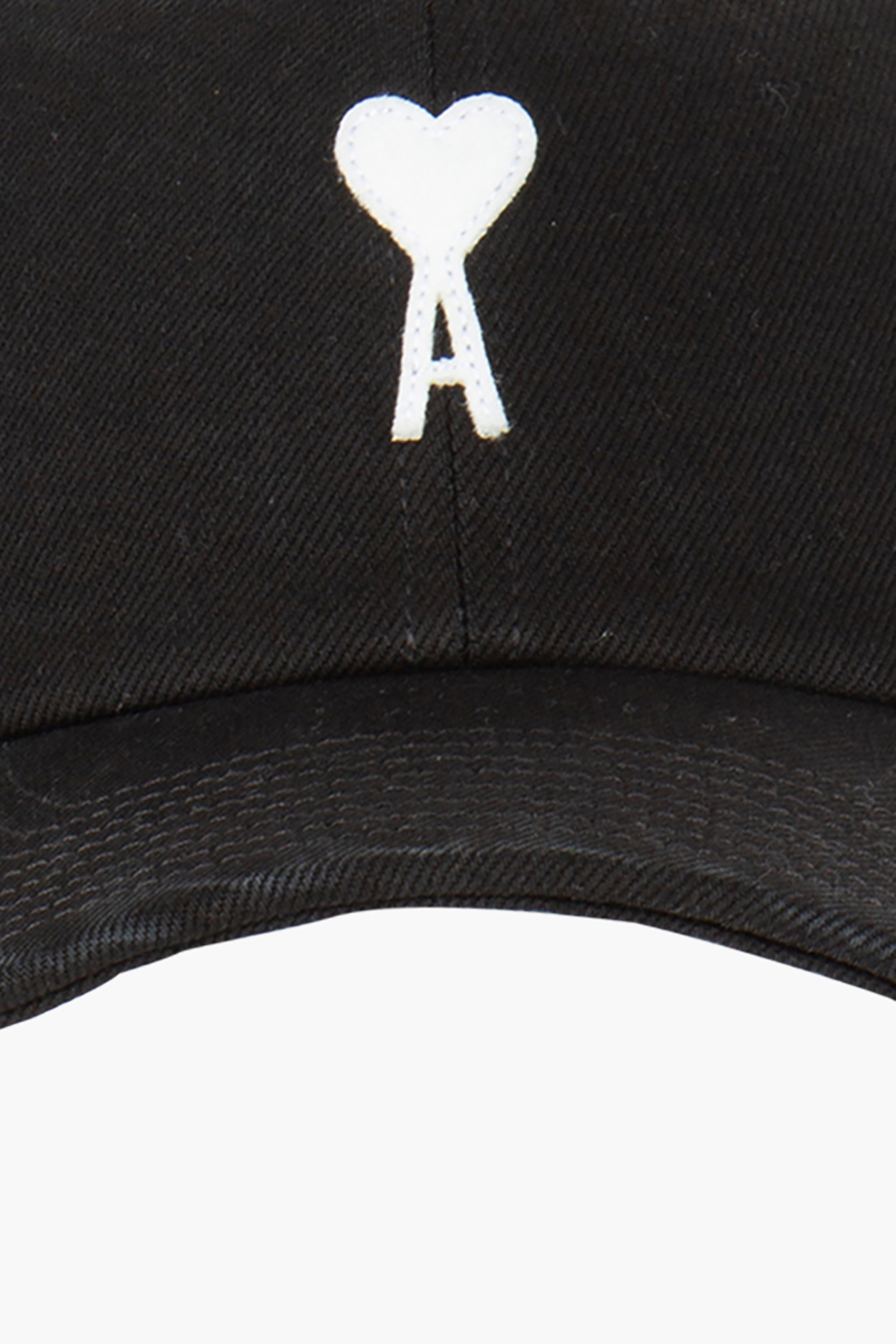 AMI PARIS Cotton Monogram Felt Patch Cap