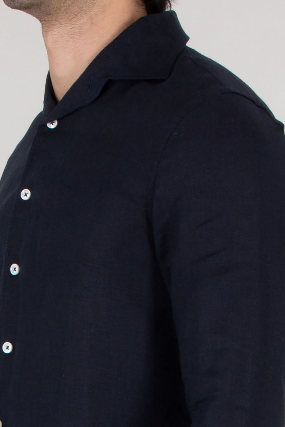 AURÉLIEN Slim Fit Linen Shirt Seaside