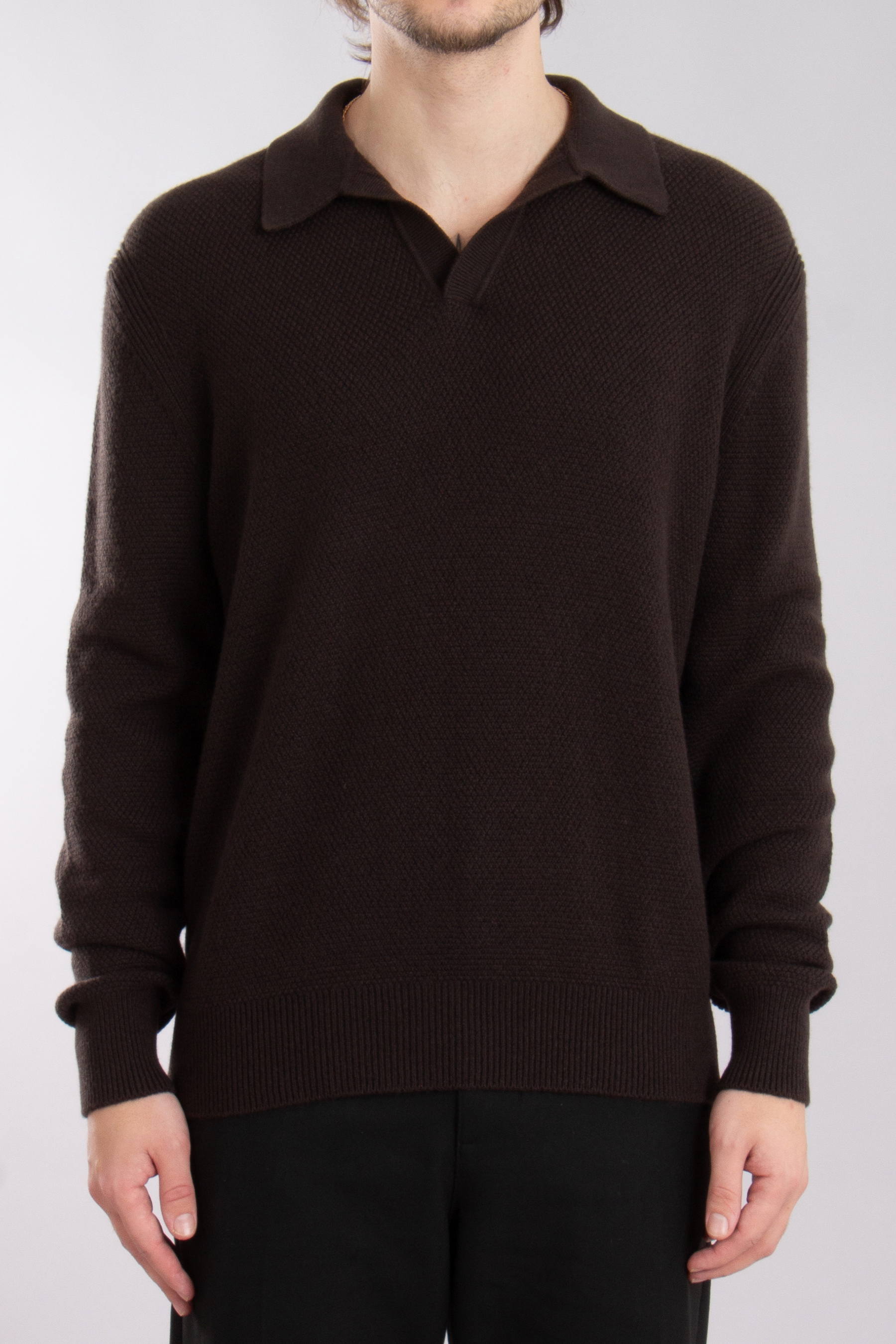 ZEGNA Structured Oasi Cashmere Knit Polo ZEGNA Structured Oasi Cashmere Knit Polo