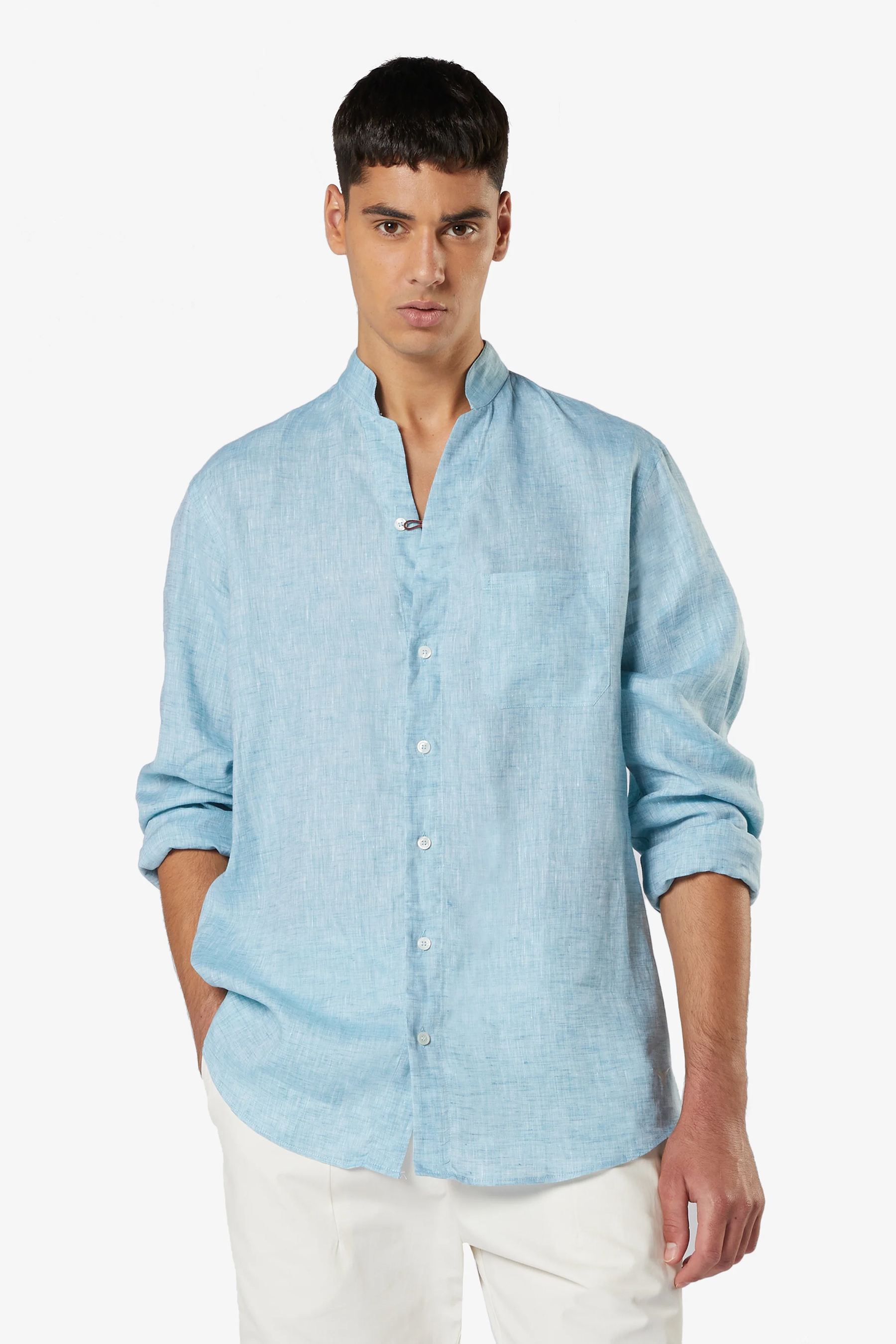 SEASE Linen Fish Tail Shirt