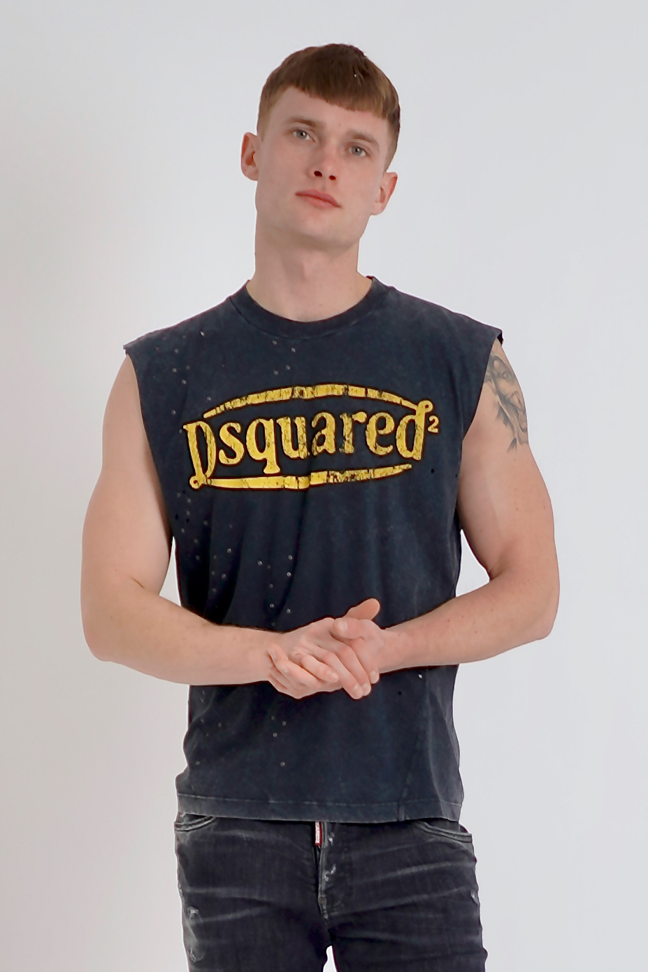 DSQUARED2 Printed Iron Fit Cotton T-Shirt DSQUARED2 Printed Iron Fit Cotton T-Shirt