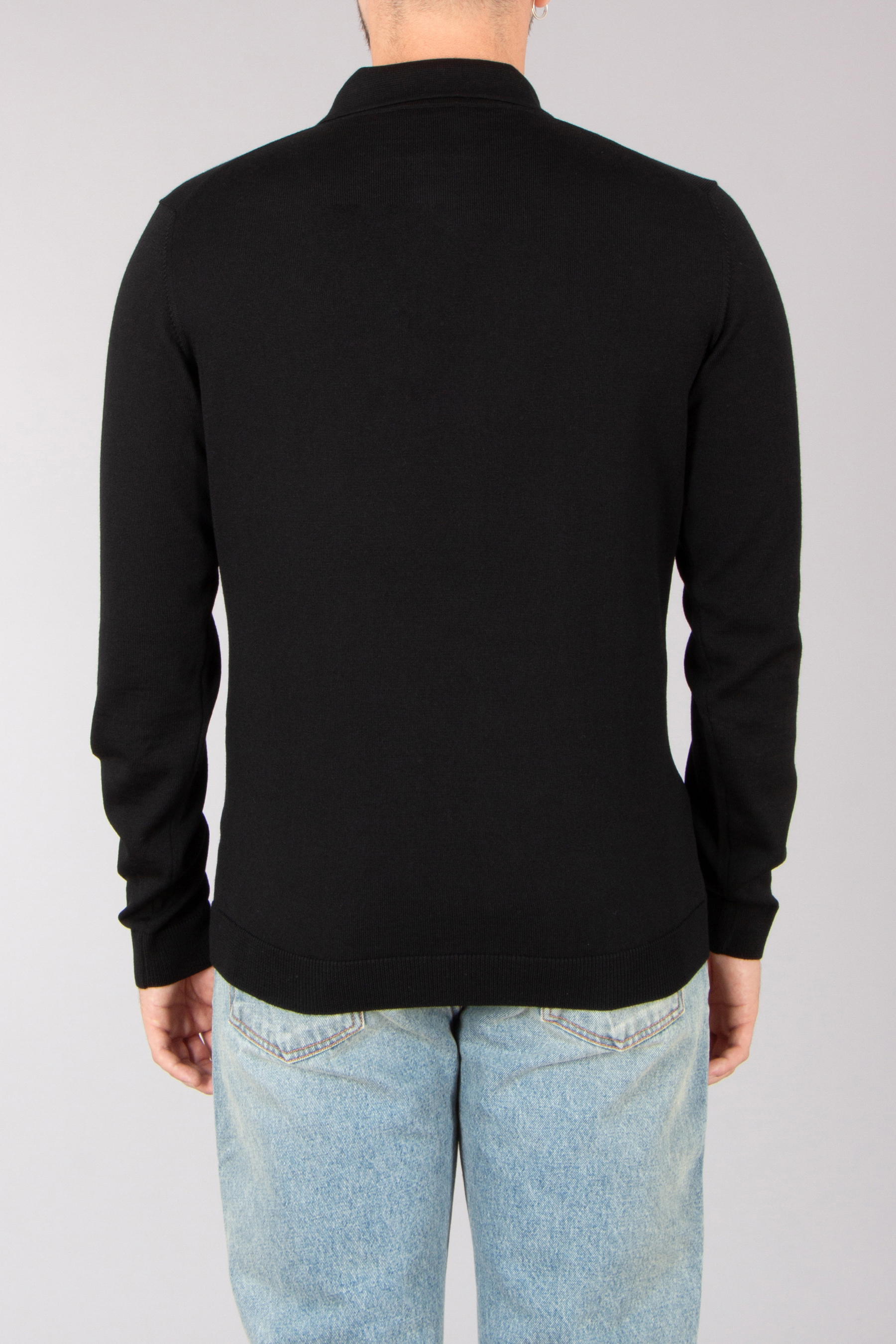 ROBERTO COLLINA Regular Fit Extra-Fine Wool Knit Polo Langarm, Ärmel, Pullover, Jeanshose, Hosen