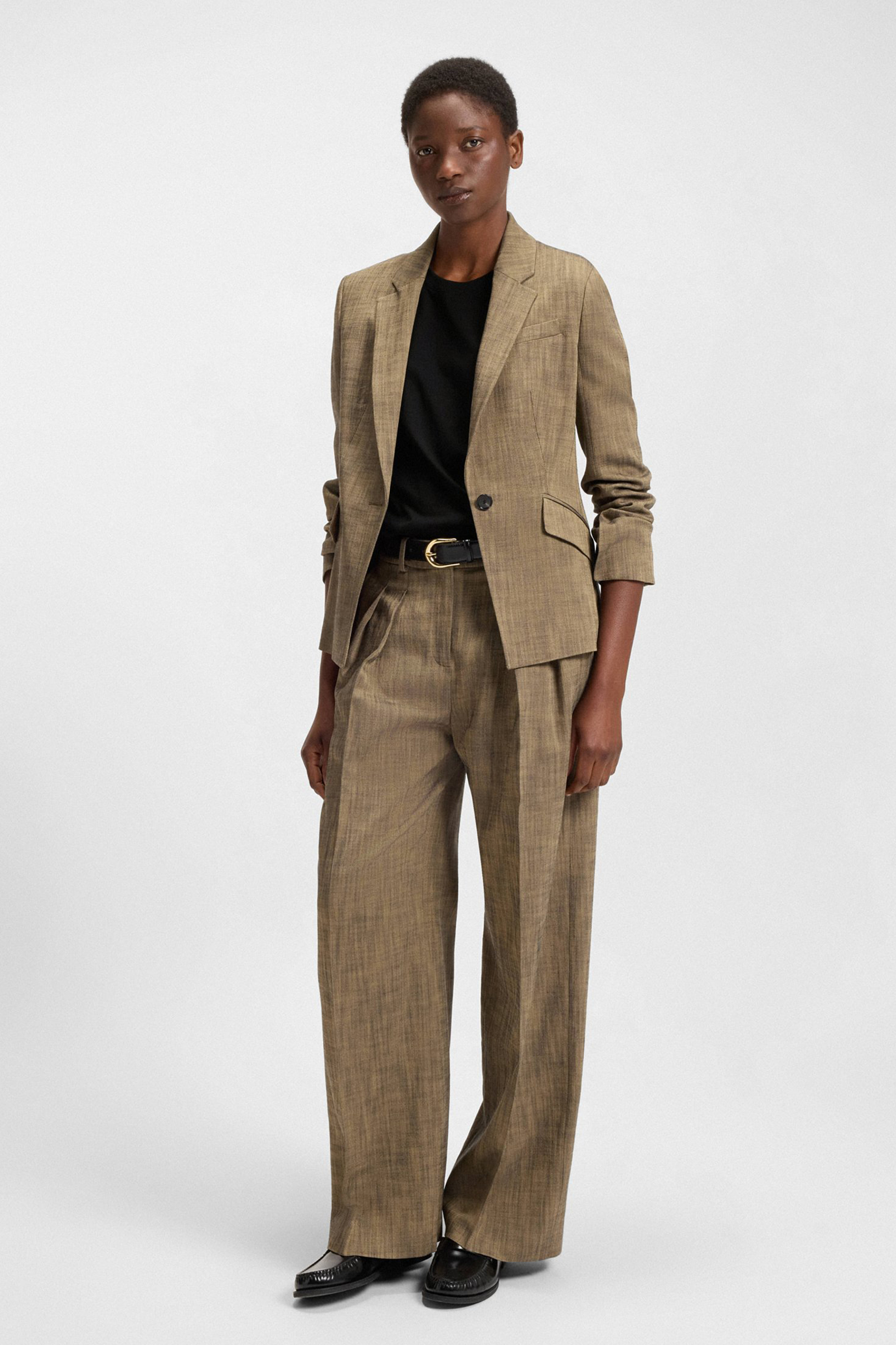 BOSS Loose Fit Cotton Jersey T-Shirt Ecosa Formelle Kleidung, Anzug, Mantel, Blazer, Jacke