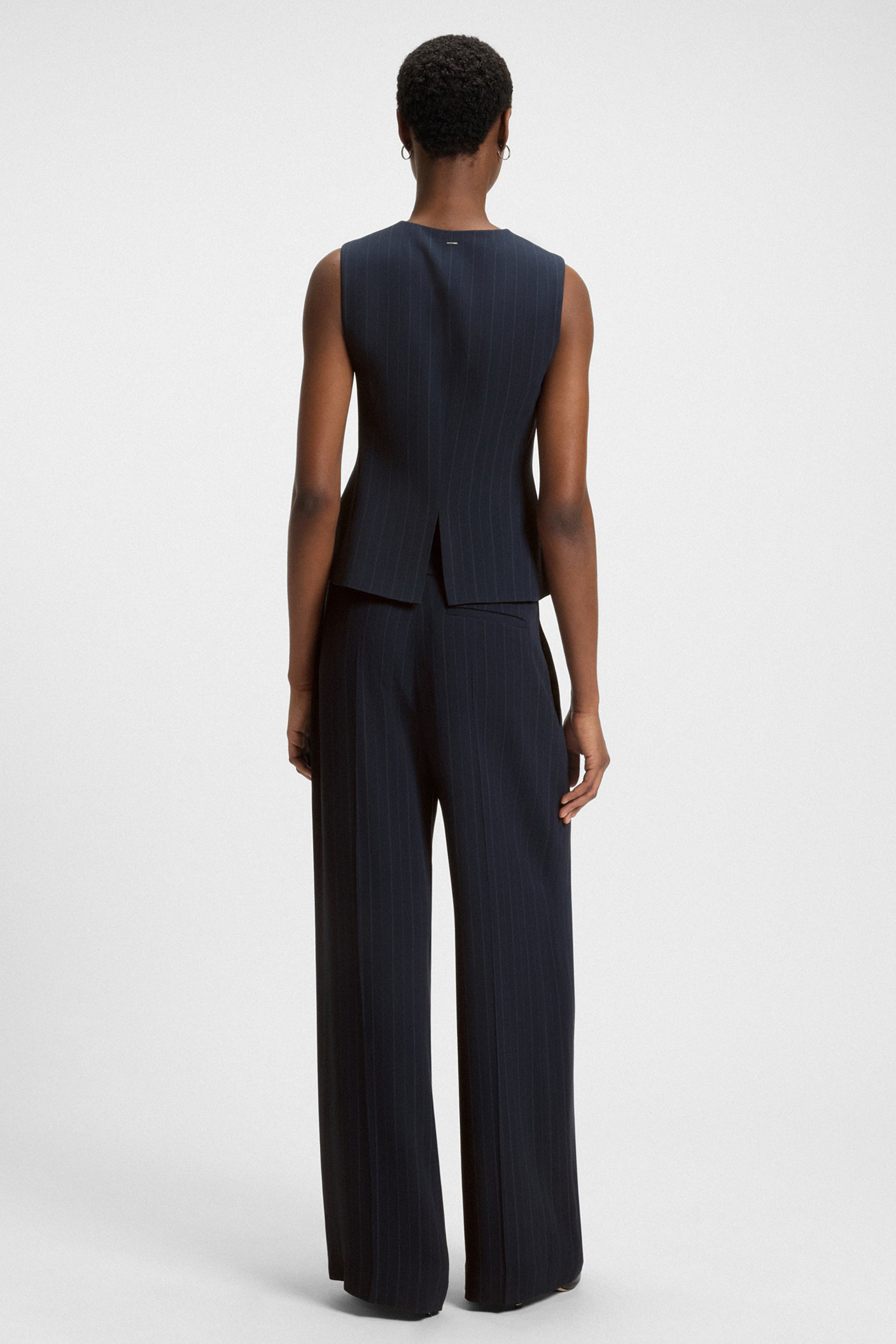 BOSS Regular Fit Pinstripe Viscose Waistcoat Julinia Formelle Kleidung, Anzug, Hosen, Kleid, Person