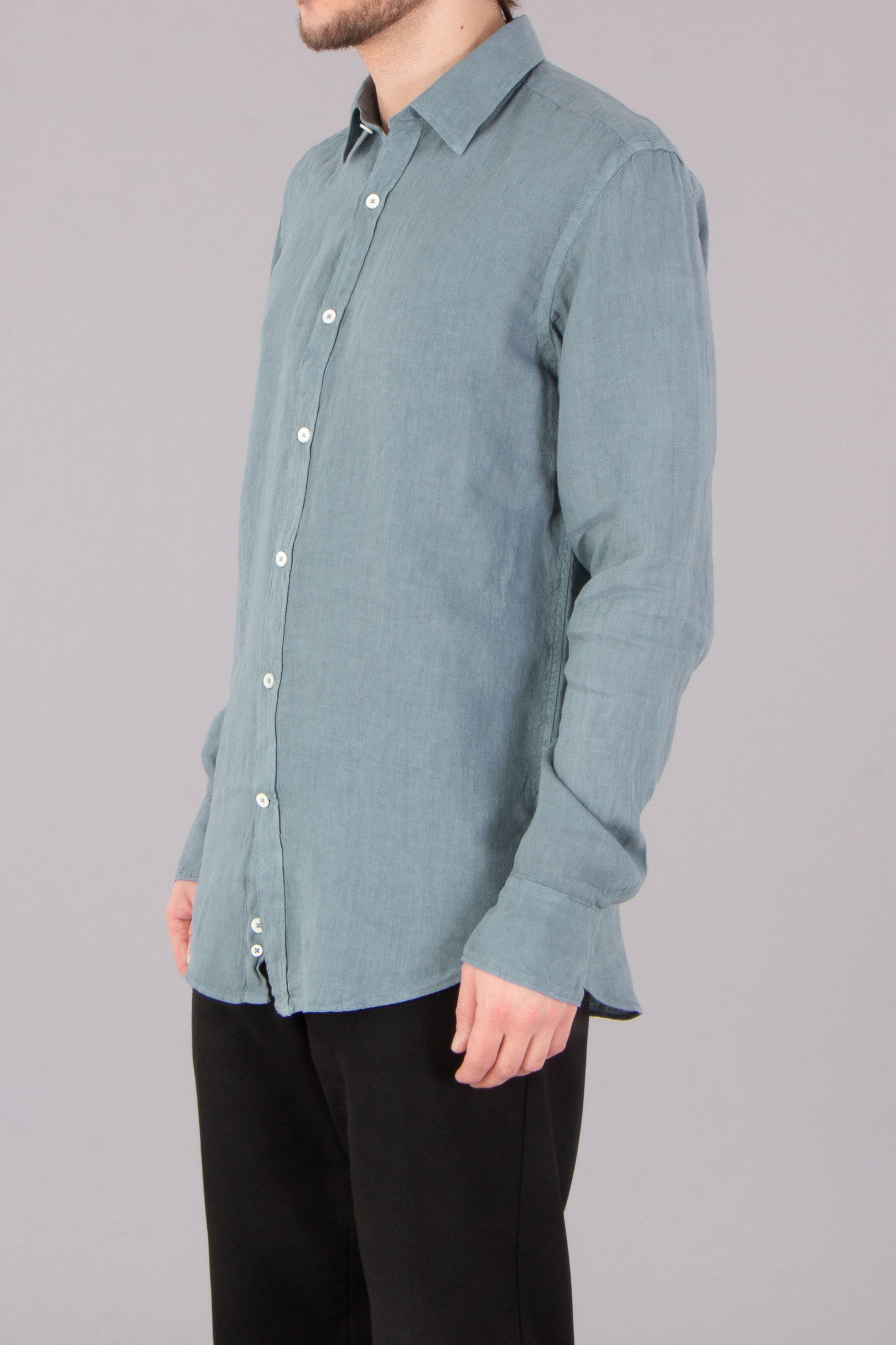 CANALI Regular Fit Linen Shirt CANALI Regular Fit Linen Shirt