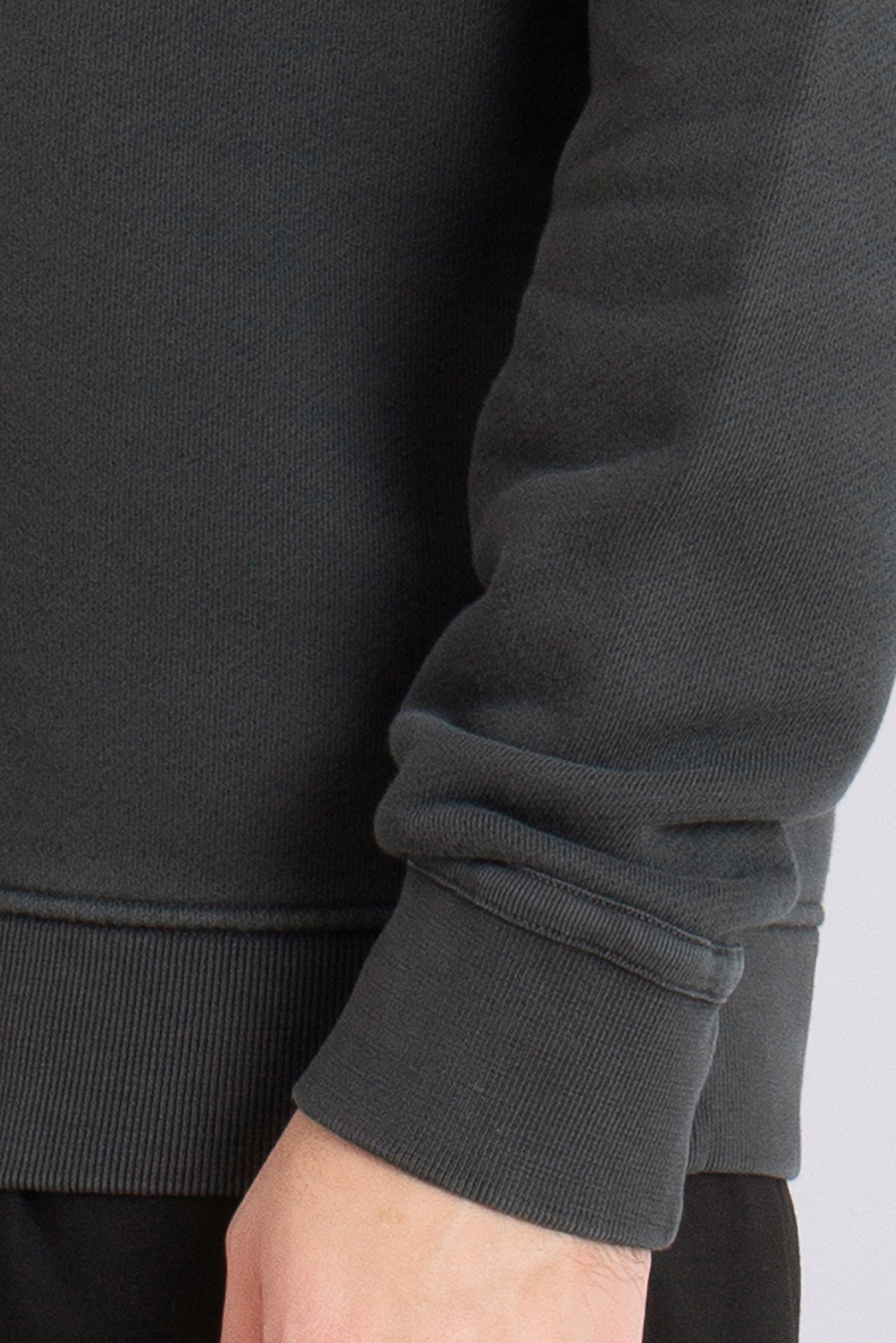 STONE ISLAND 'Old' Effect Organic Cotton Diagonal Fleece Sweatshirt STONE ISLAND 'Old' Effect Organic Cotton Diagonal Fleece Sweatshirt