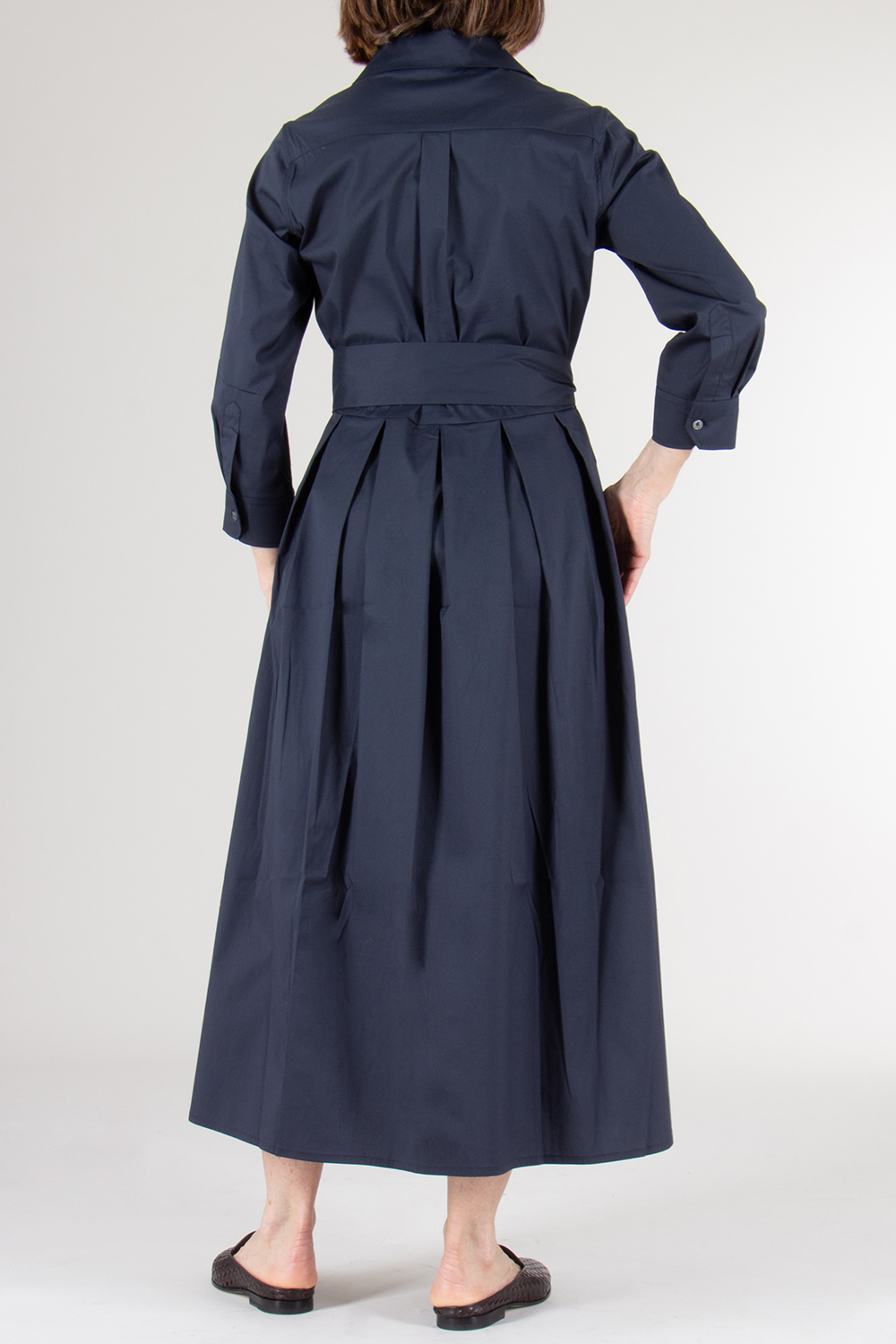0039 ITALY Stretch Cotton Shirt Dress Julene