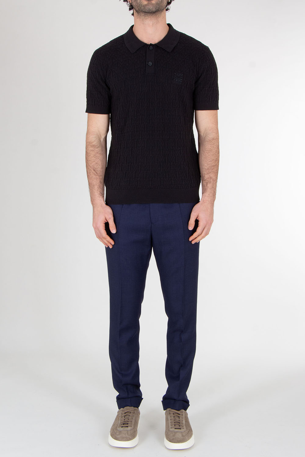 HUGO Regular Fit Knit Polo with Structure