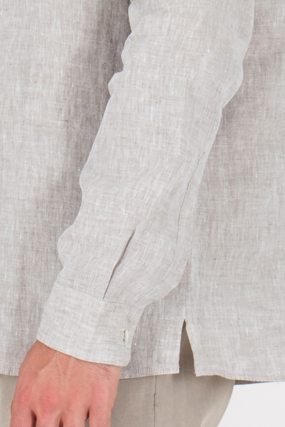 SEASE Regular Fit Linen Half Button Down Shirt