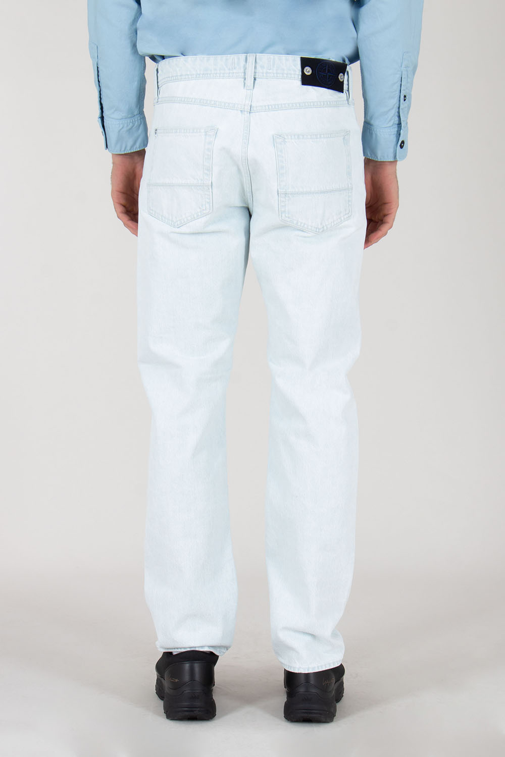 STONE ISLAND Regular Straight Fit Ultra Bleach Organic Cotton Denim Jeans