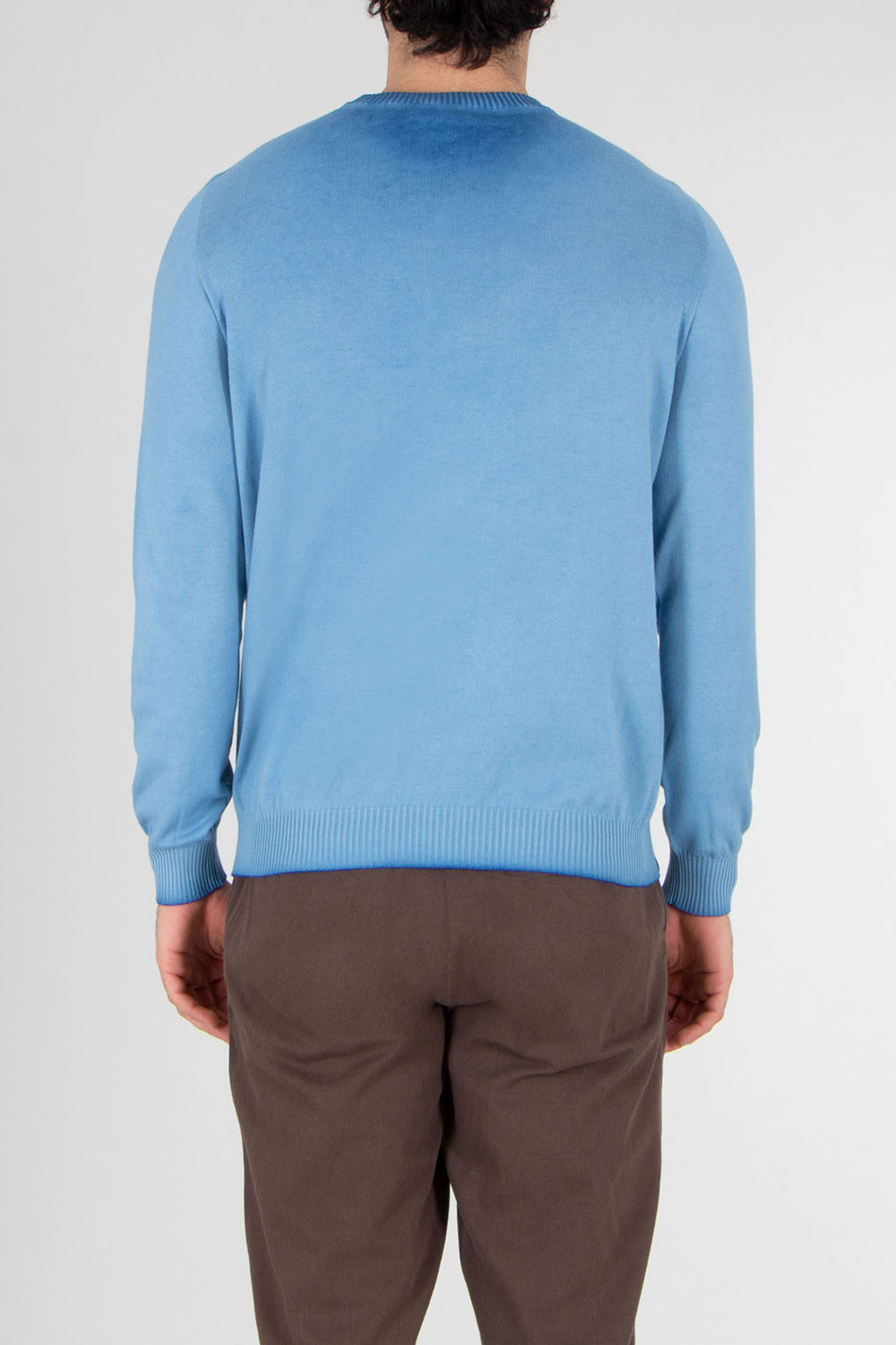 AROVESCIO Regular Fit Cotton Round Neck Sweater