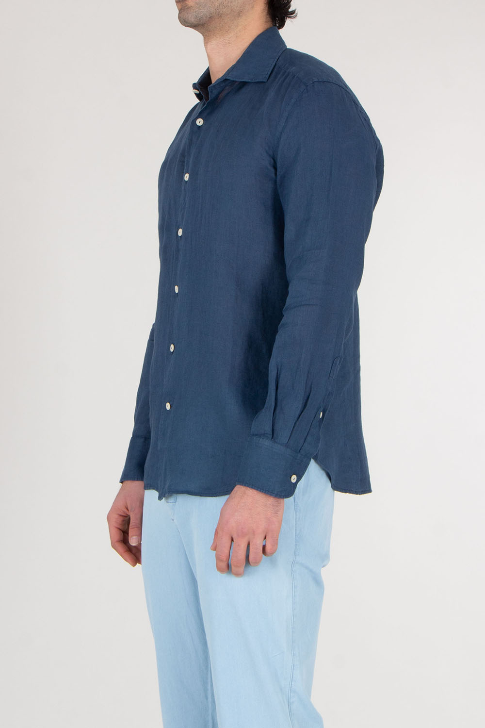 MC 2 SAINT BARTH Regular Fit Linen Shirt Pamplona