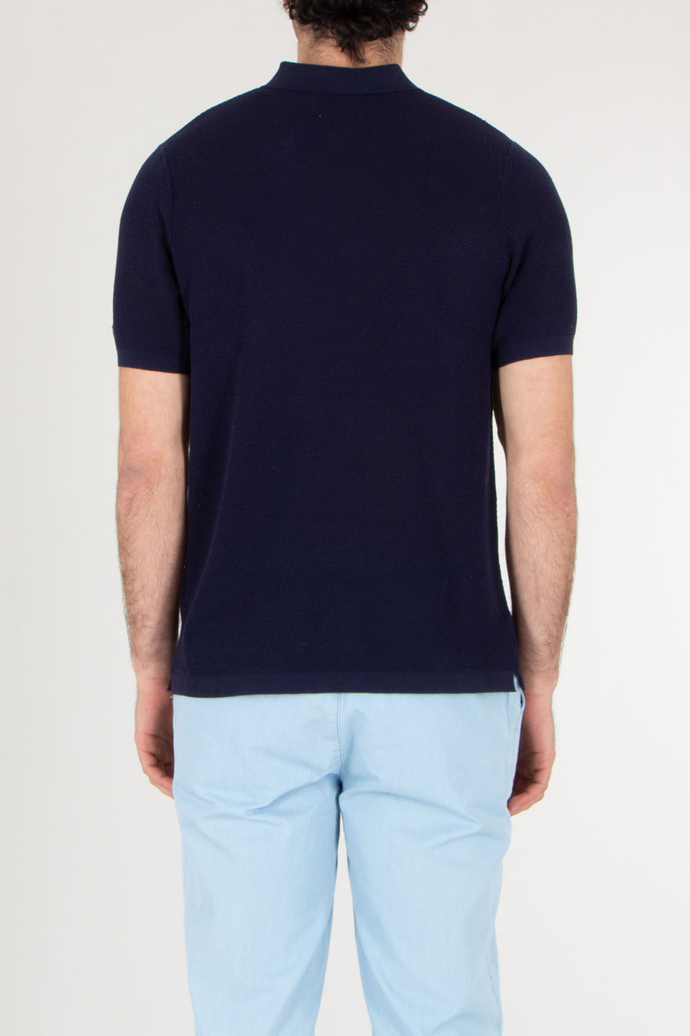 MC 2 SAINT BARTH Regular Fit Knitted Mesh Cotton Polo Sloan