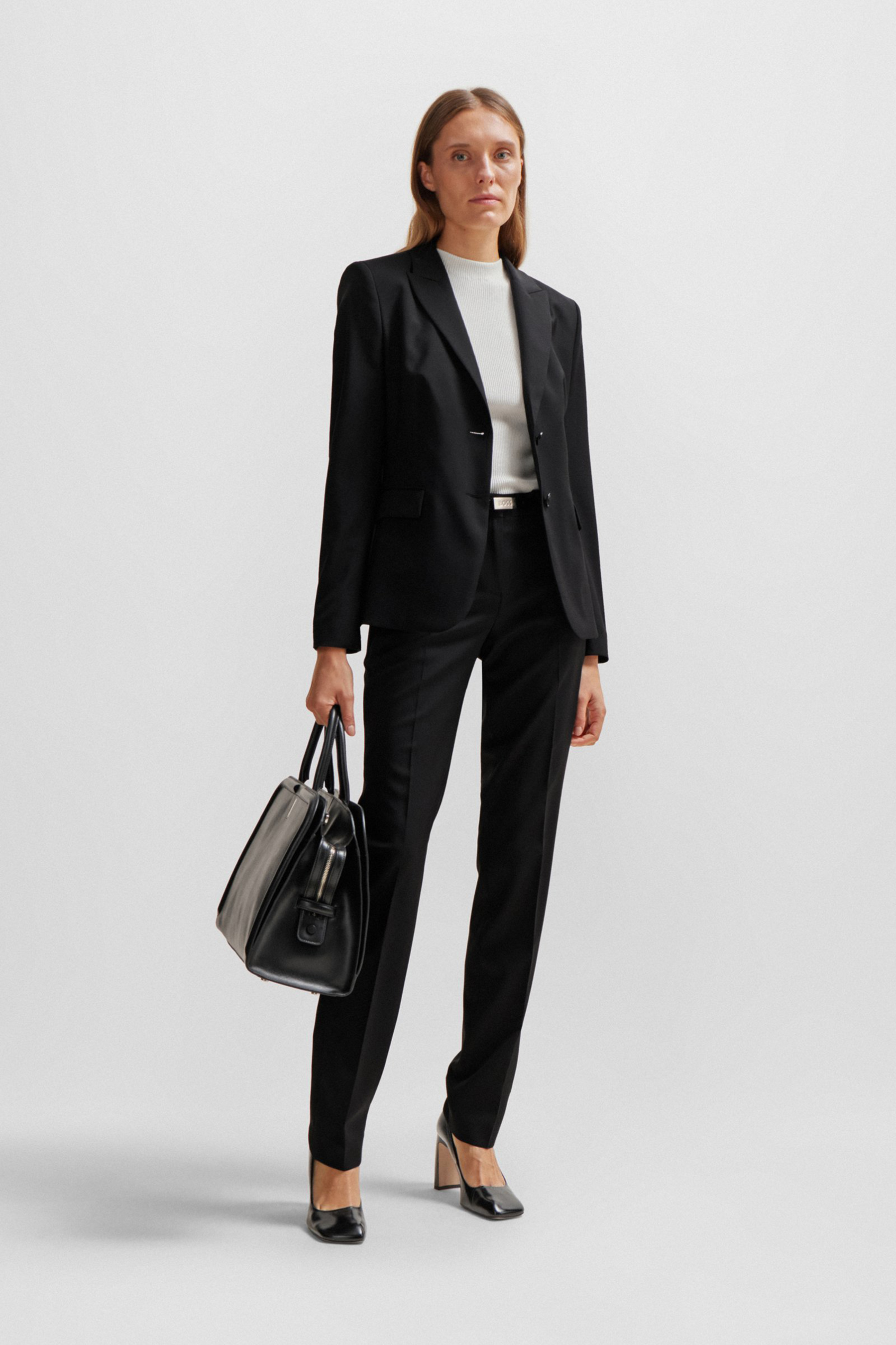 BOSS Regular Fit Virgin Wool Pants Tameah BOSS Regular Fit Virgin Wool Pants Tameah